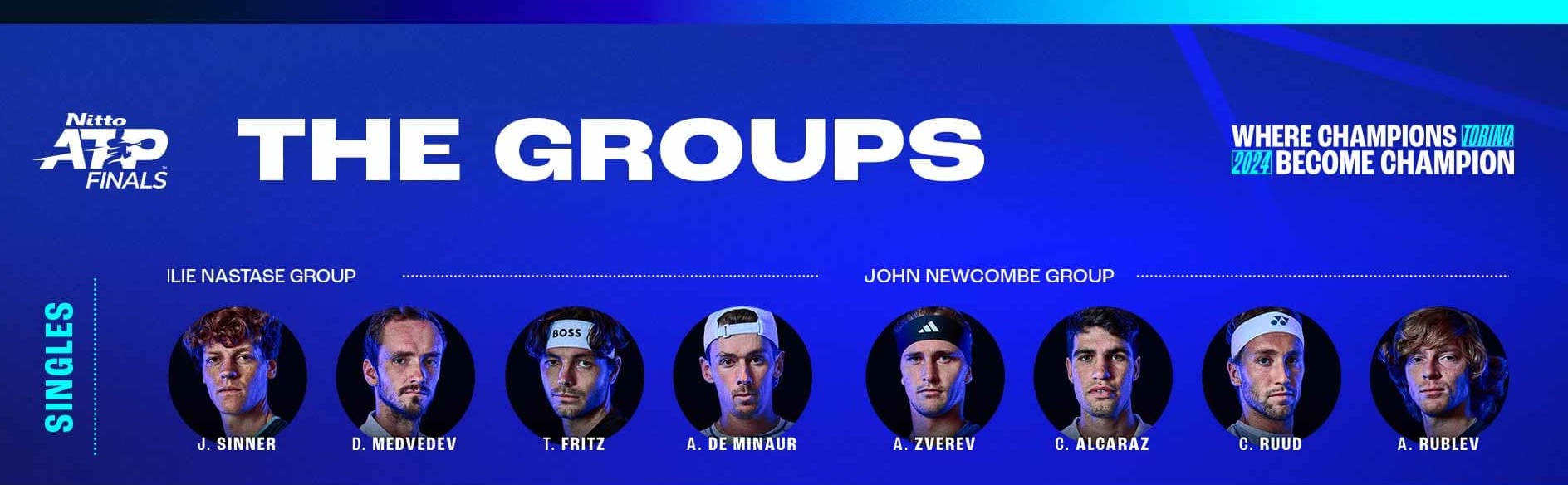 Зіннер, Алькарас та інші дізналися суперників на ATP Finals-2024