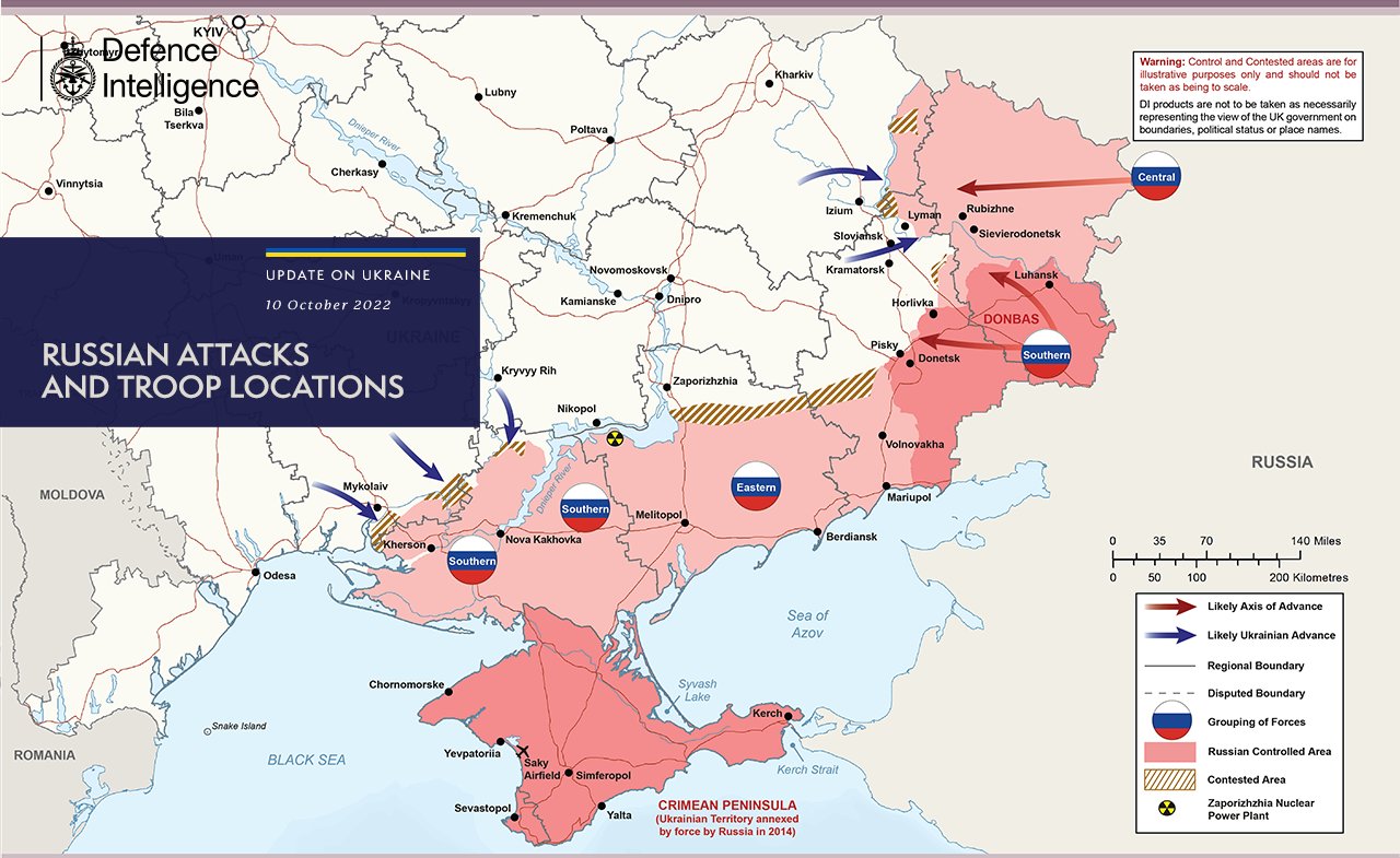 Актуальна карта бойових дій від британської розвідки: де просуваються ЗСУ