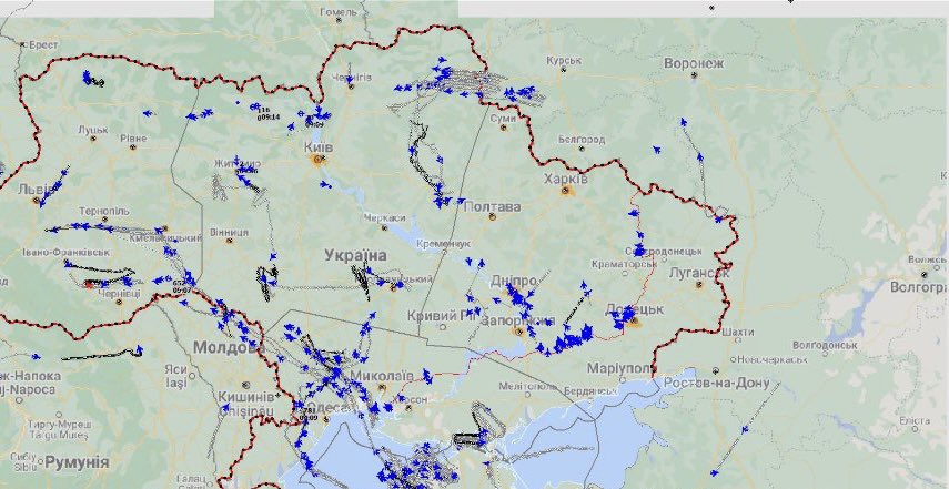 Масований обстріл України: Залужний показав карту польоту ракет