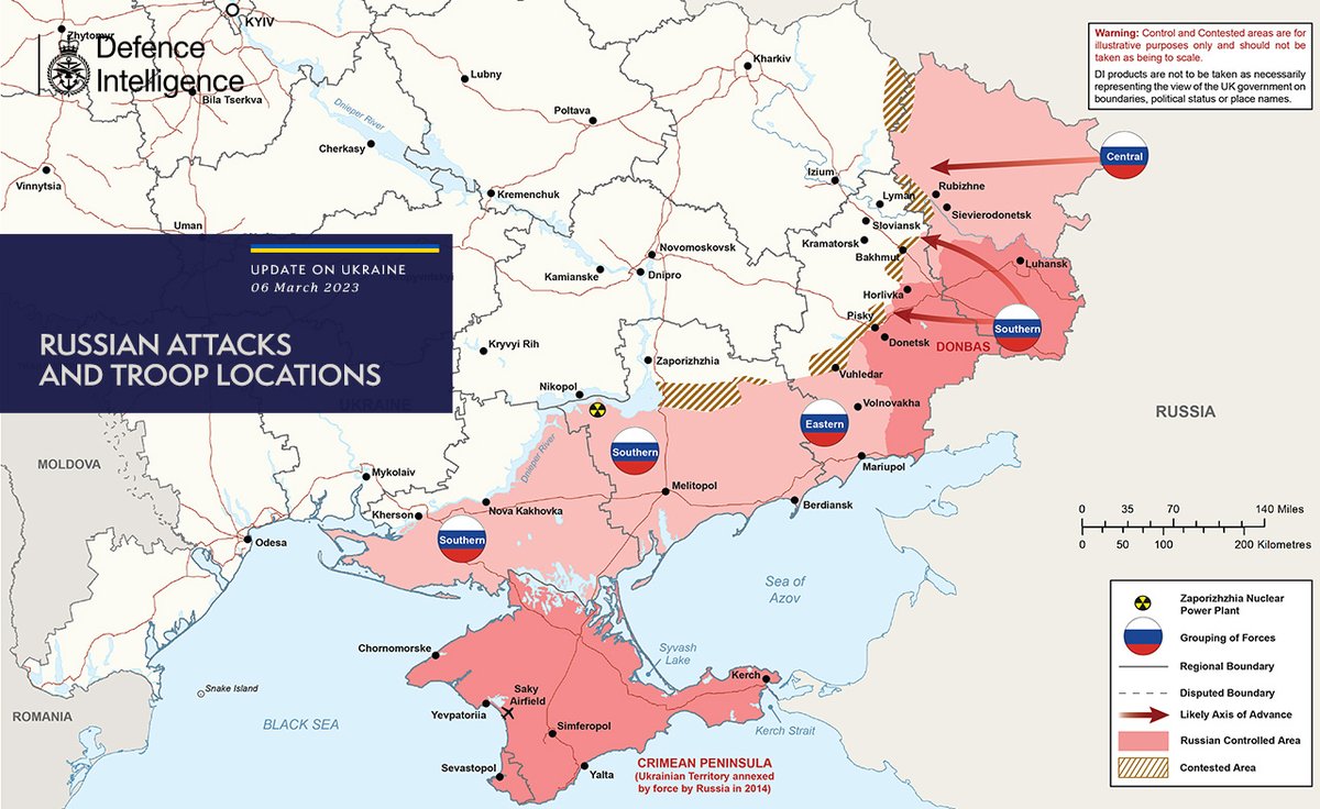 Британская разведка обновила карту боев в Украине: где оккупанты наступают