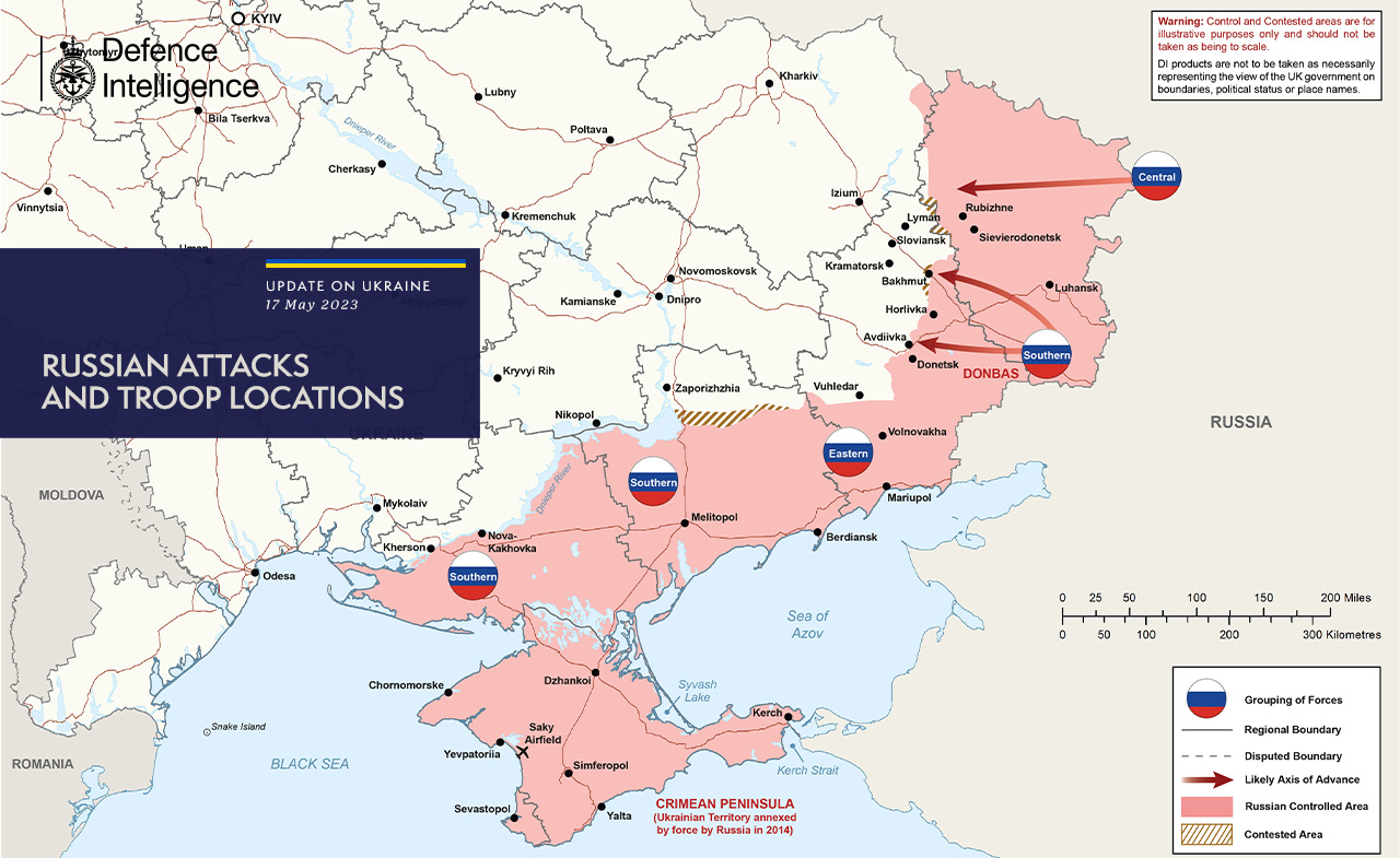 Карта бойових дій в Україні від британської розвідки: що відбувається на фронті