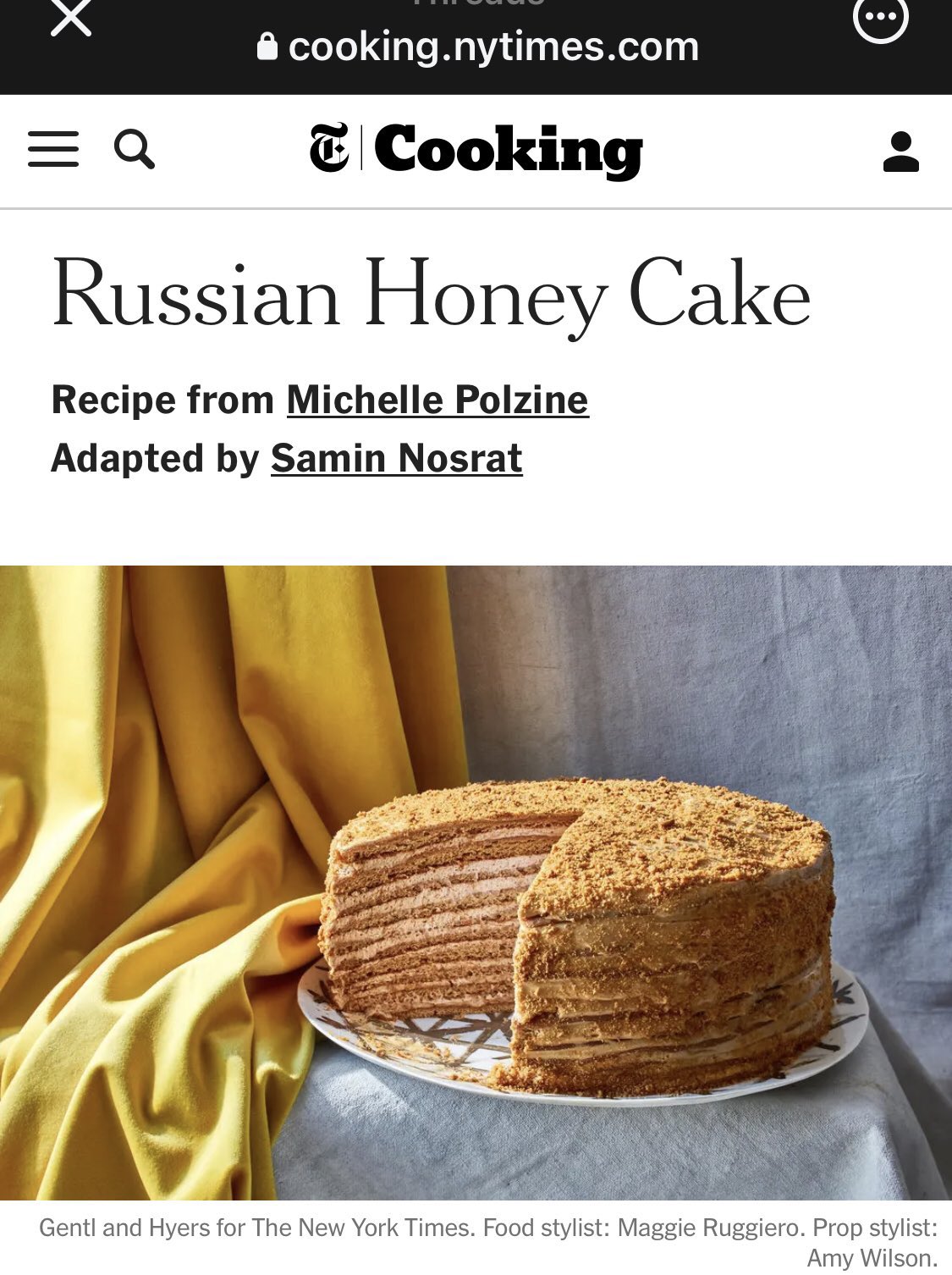 Битва за &quot;Медовик&quot;. Рецепт &quot;російського&quot; торта у NYT розлютив українців