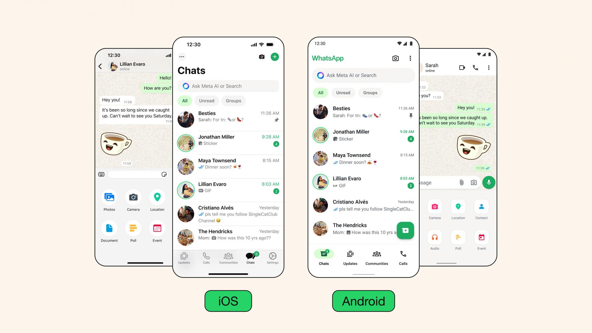 WhatsApp суттєво змінив дизайн додатку для Android и iOS