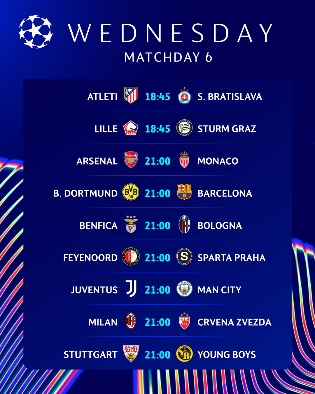 Продовження Ліги чемпіонів 11 грудня: повний розклад матчів середи