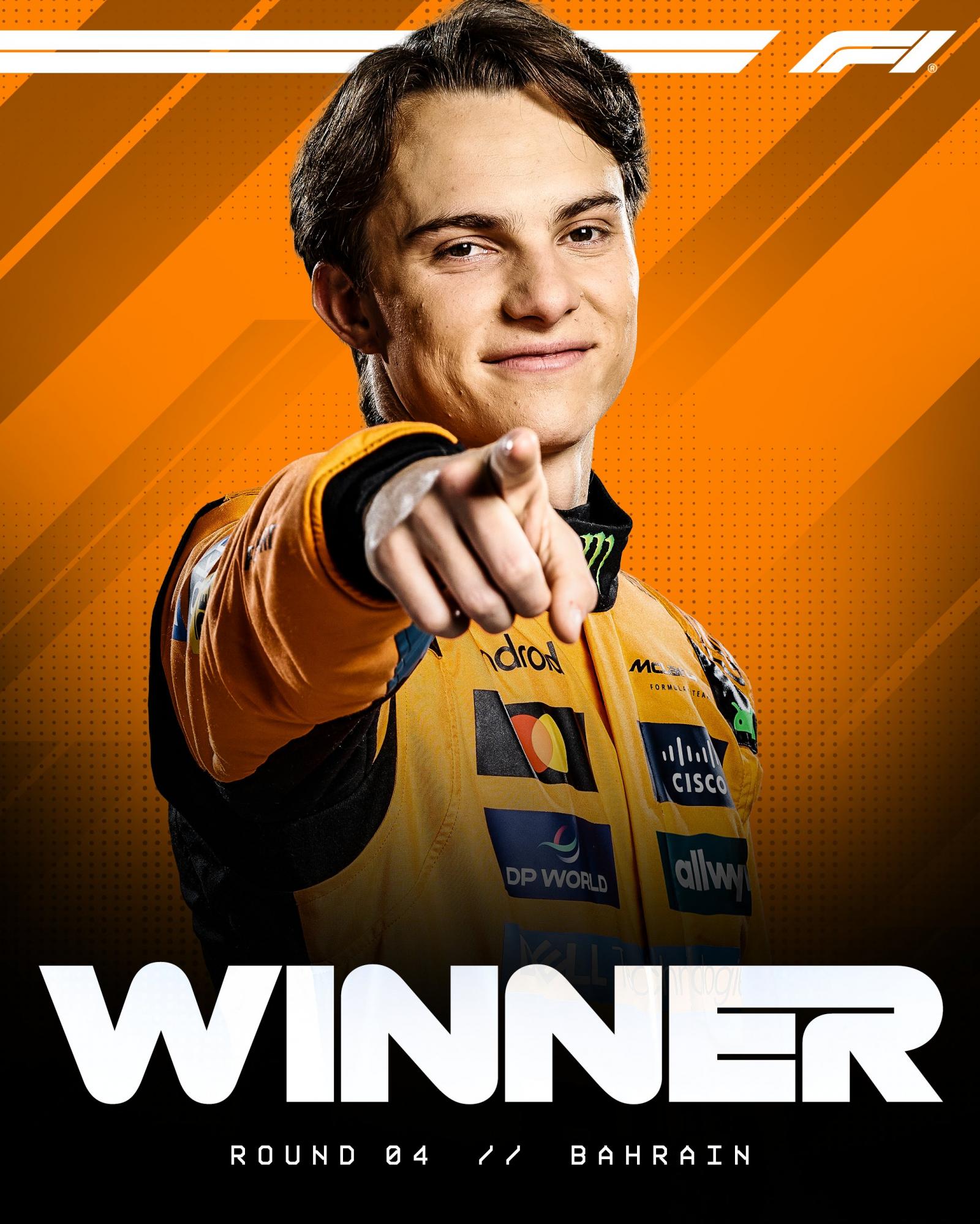 Формула-1: Пиастри выиграл Гран-при Бахрейна