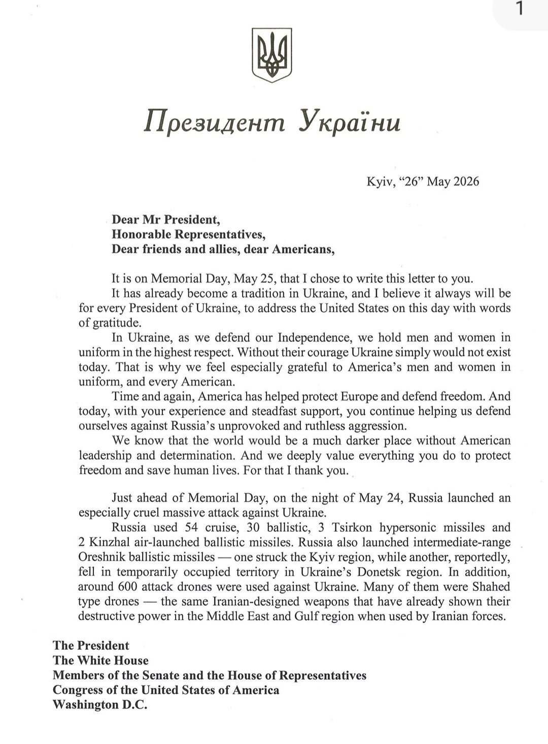 "Орєшніків" було два: Зеленський розкрив Трампу подробиці атаки РФ 24 травня