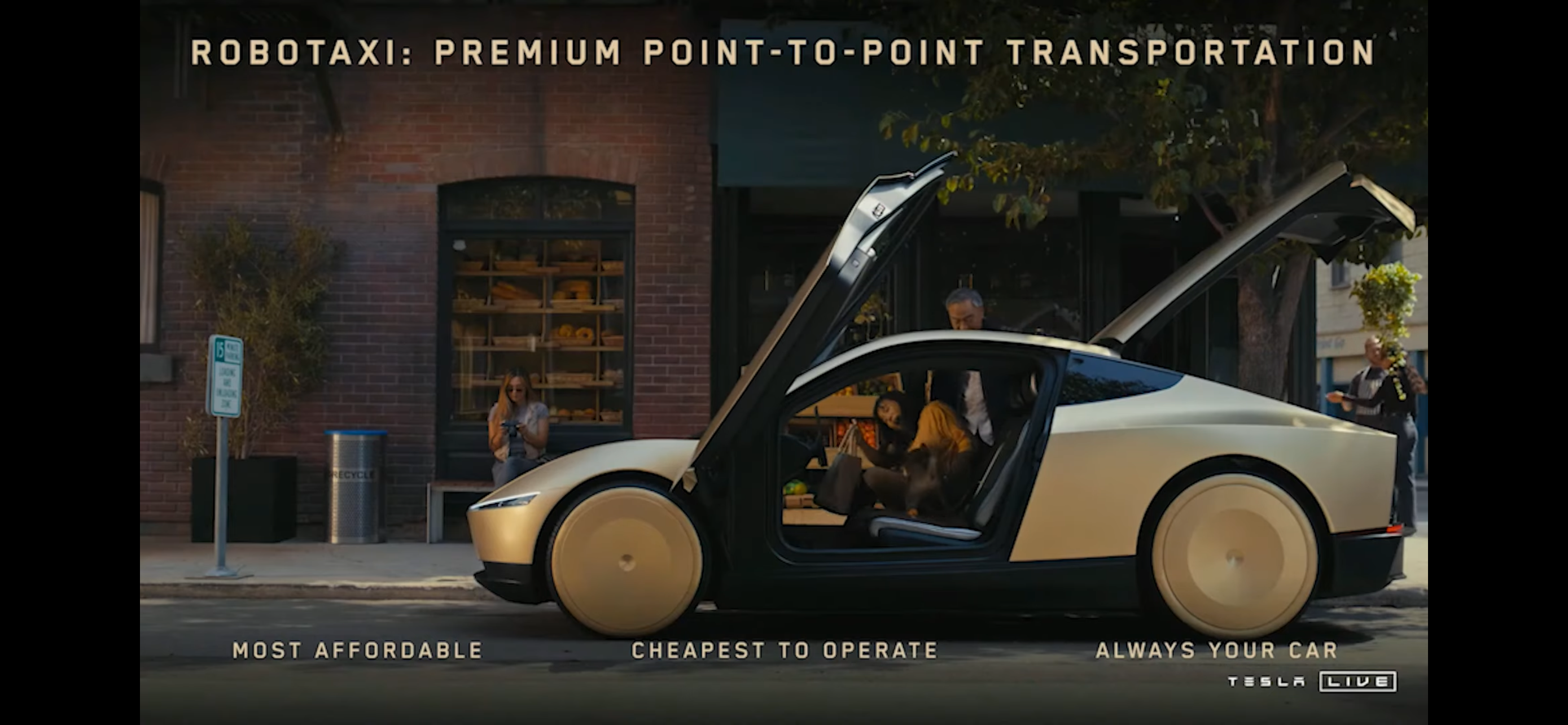 Илон Маск презентовал роботакси Tesla: как выглядит снаружи и внутри (видео)