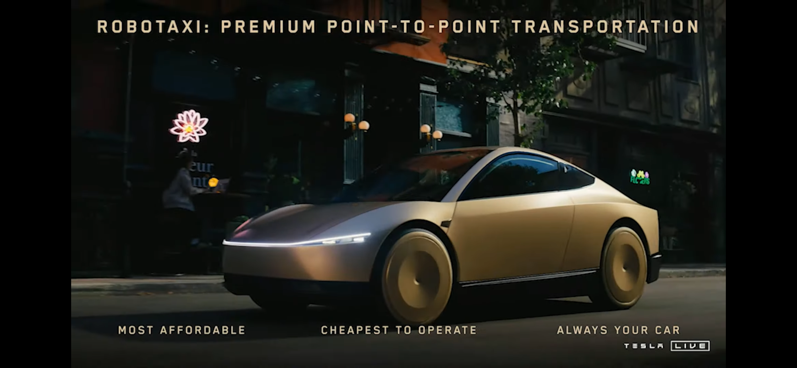 Илон Маск презентовал роботакси Tesla: как выглядит снаружи и внутри (видео)