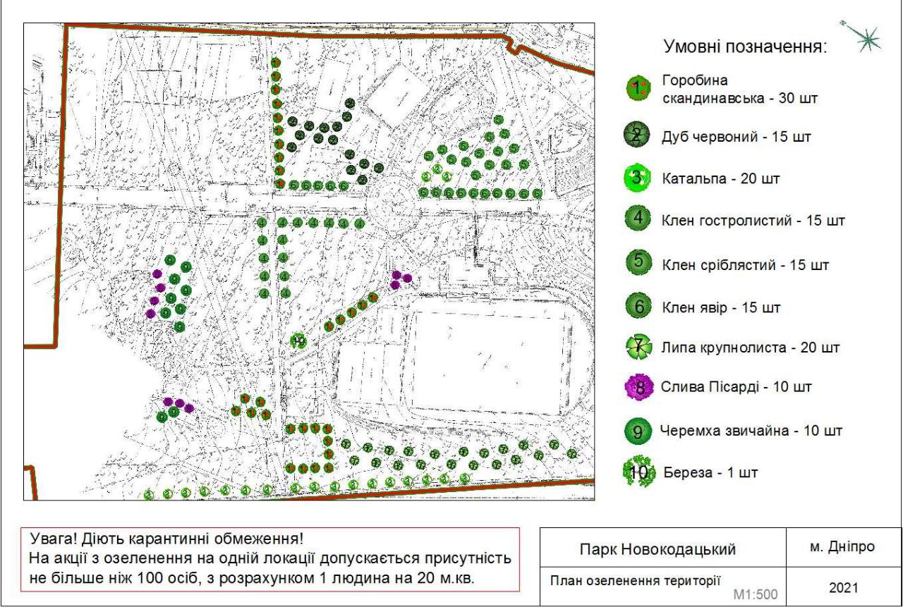 Дніпро долучився до глобального екопроекту: у парках міста висаджували сотні дерев