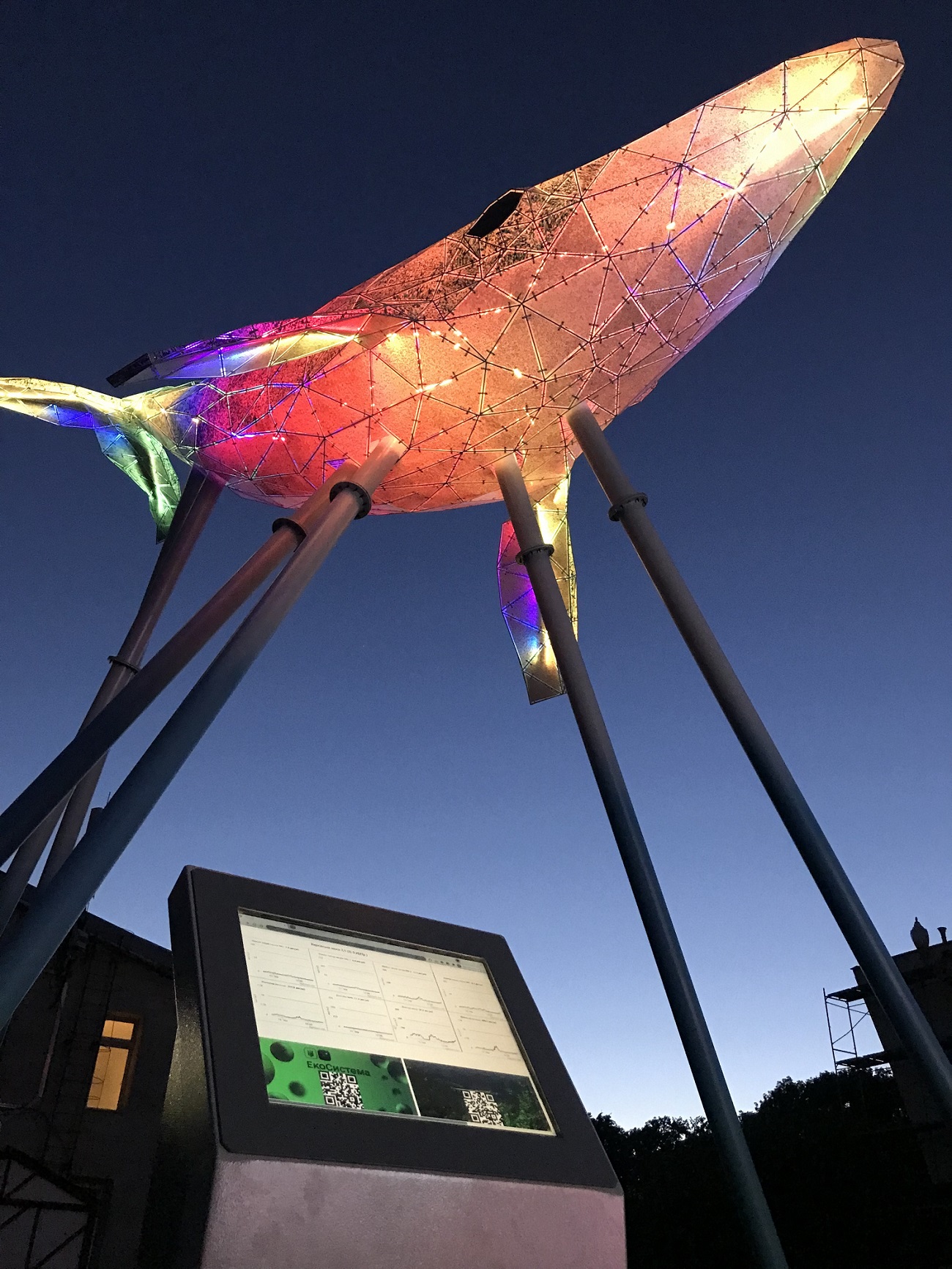 Стало известно, что символизирует огромная скульптура кита, которую установили в Киеве (фото)