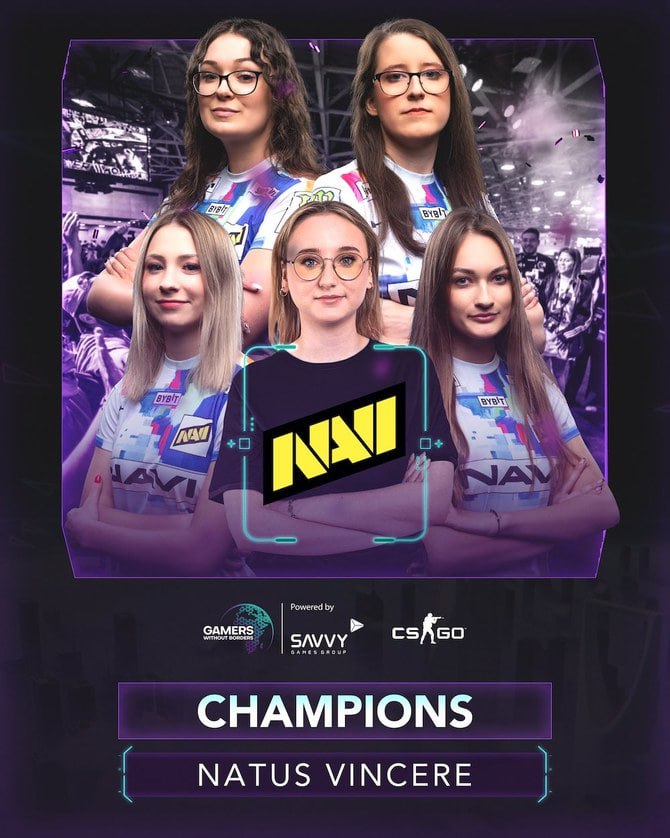 Женский состав NAVI выиграл чемпионат по Counter-Strike и направил 1 млн долларов на поддержку здравоохранения в Украине