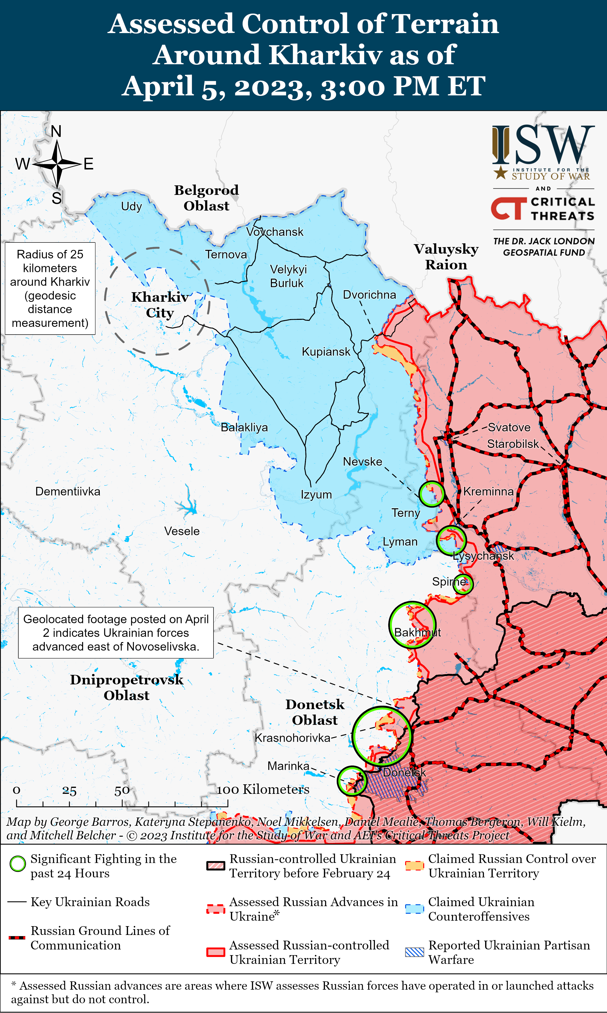 Россияне под Бахмутом получили системы ТОС-1: карты боев от ISW