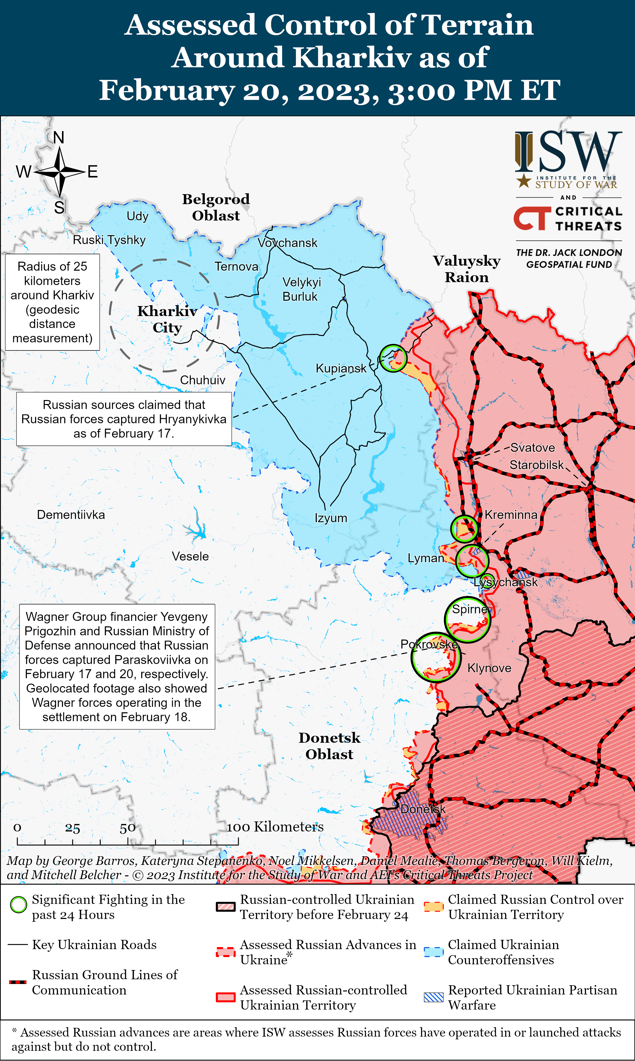 ВСУ отбили вражеские штурмы вблизи Кременной и Бахмута: карты боев ISW