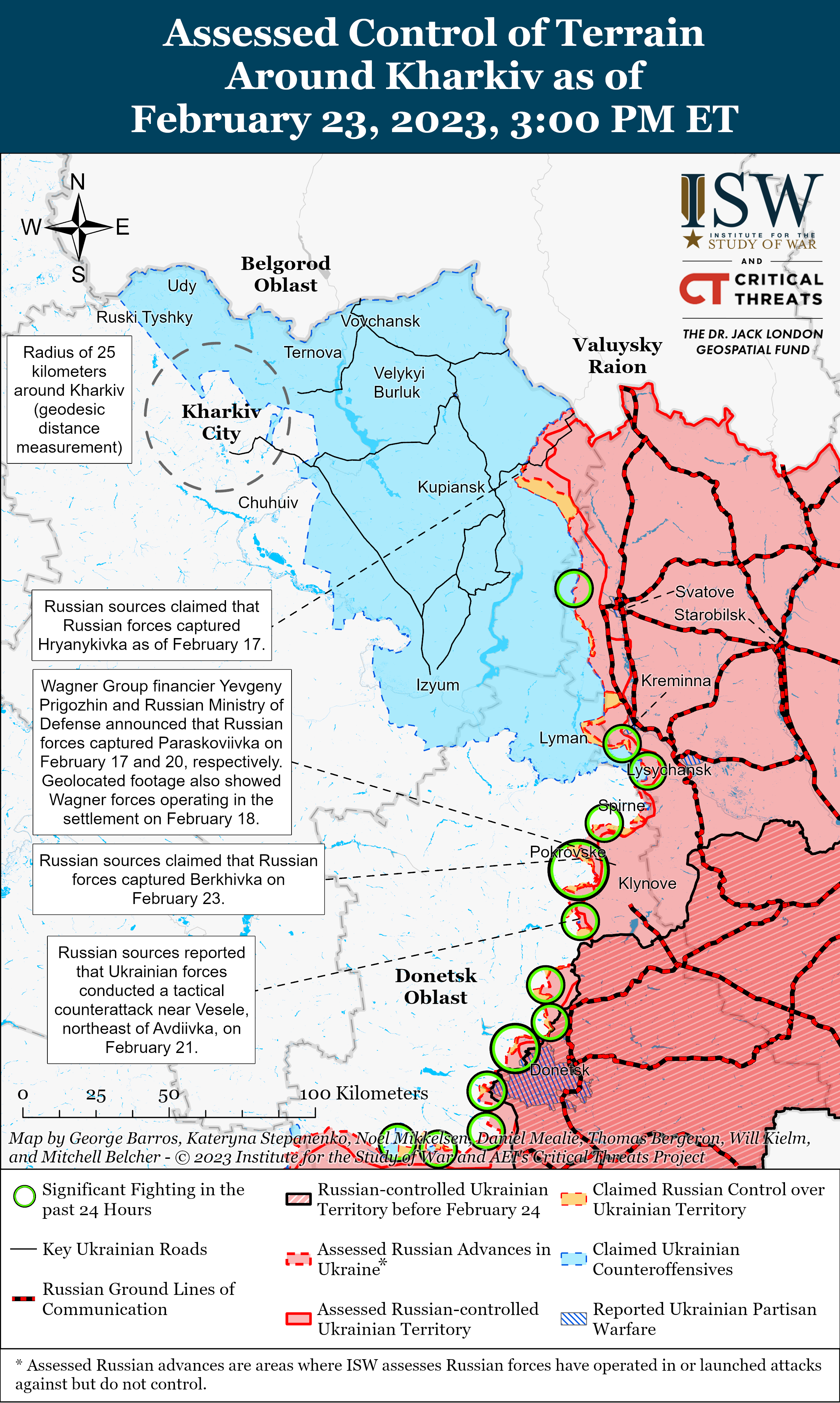 Военные РФ отказываются штурмовать Угледар из-за предыдущих неудач: карты боев от ISW