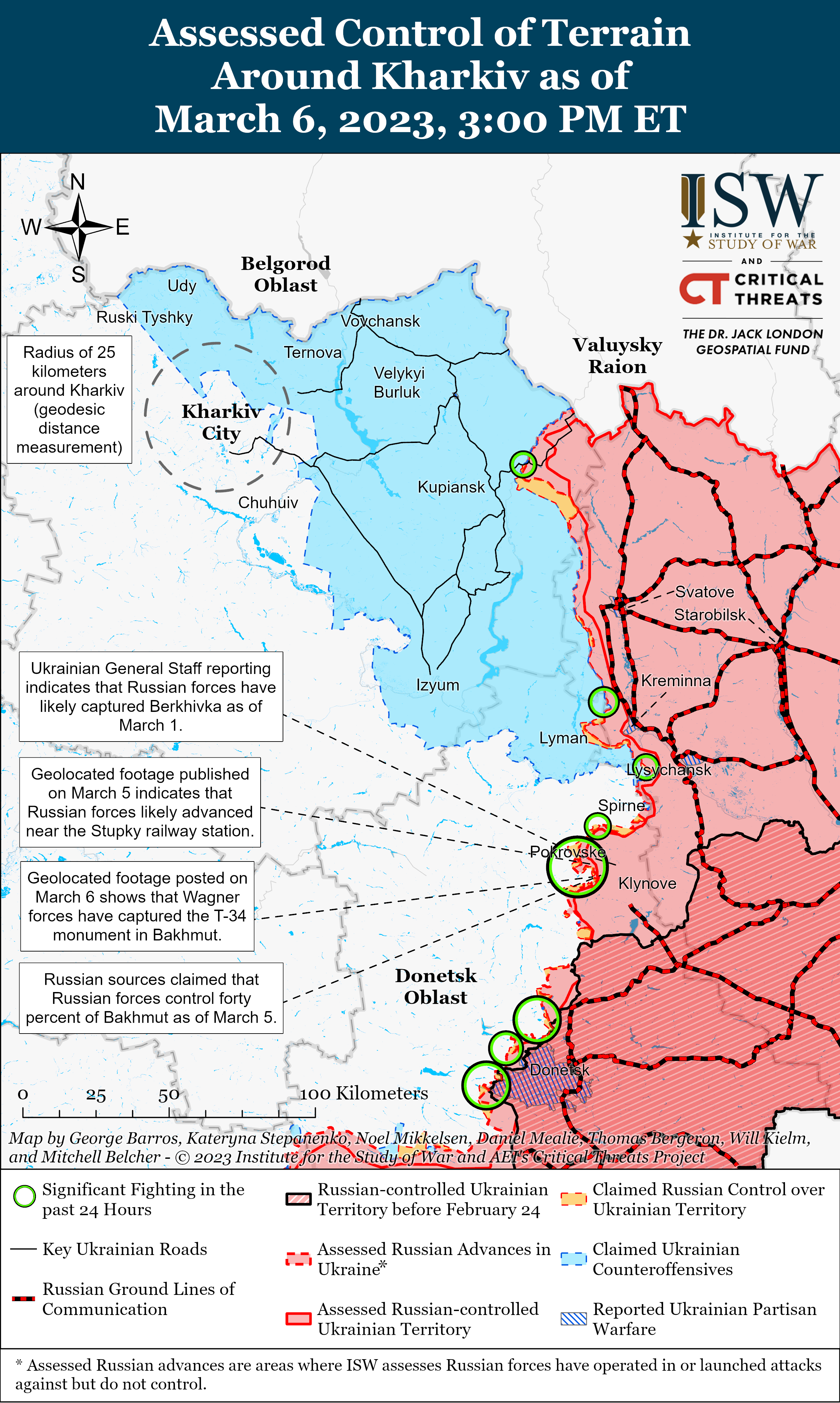 Українські військові провели кілька контратак навколо Бахмута: карти боїв ISW