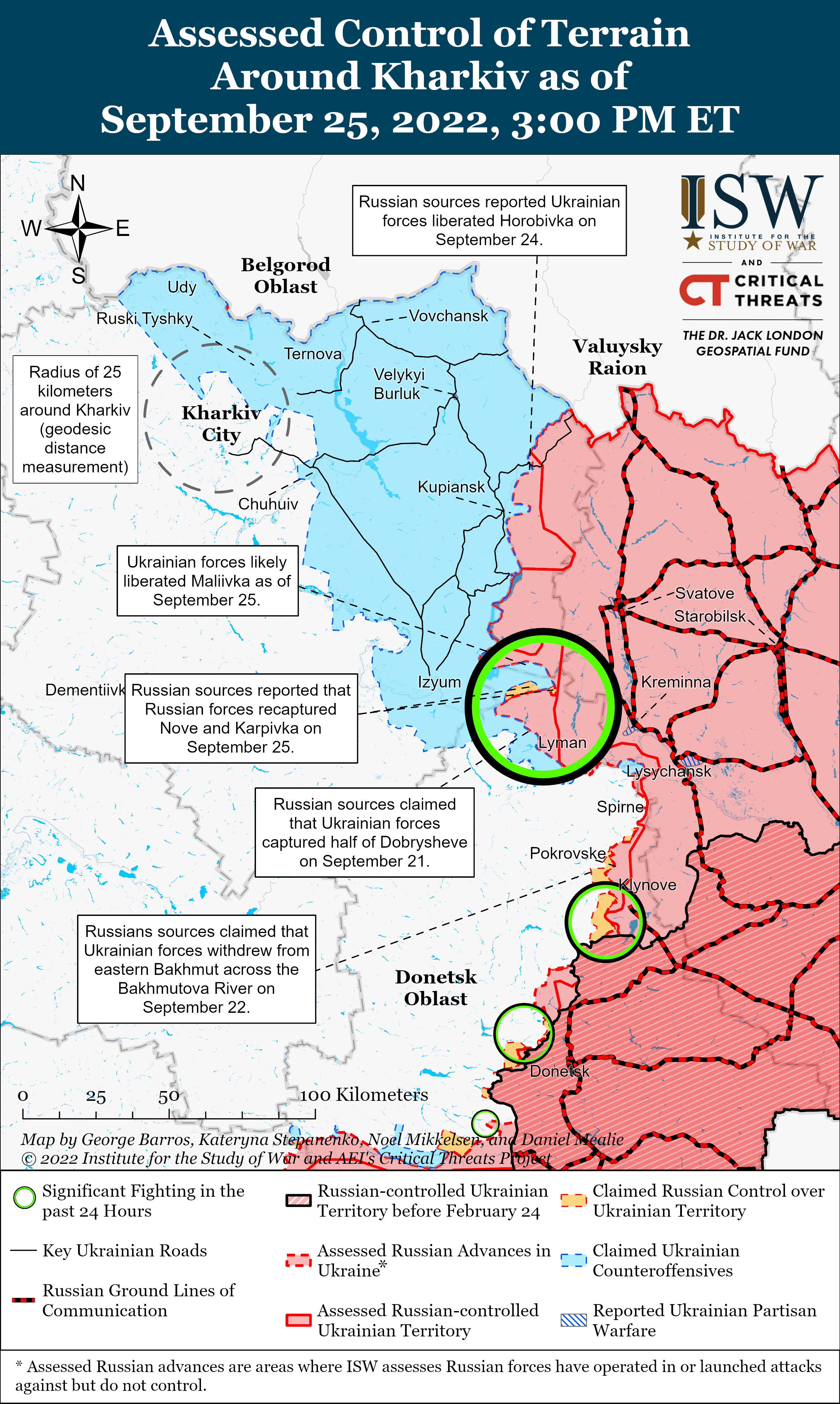 ЗСУ продовжують завдавати ударів по окупантам на околицях Лимана: карта боїв на ранок