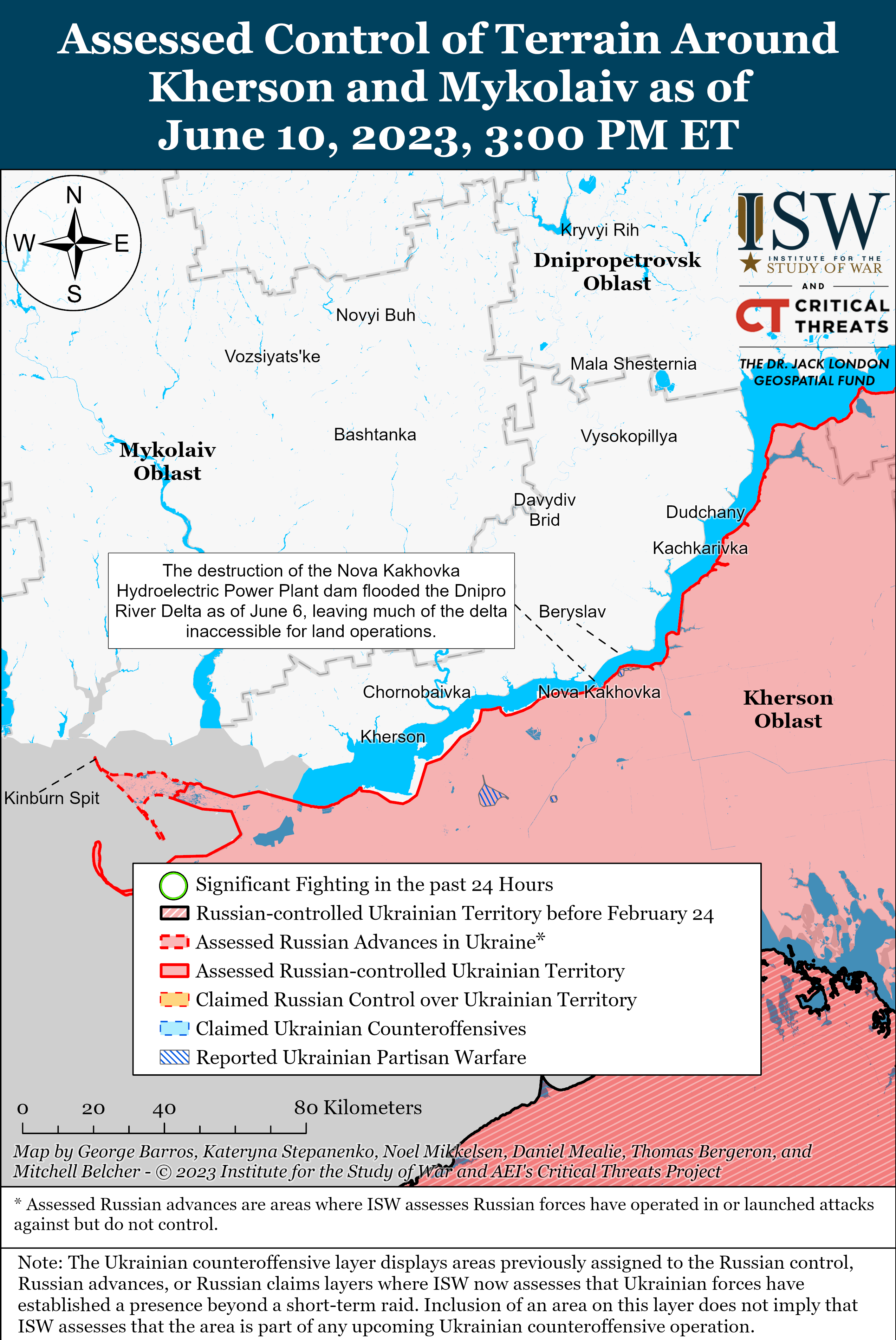 Украинские военные успешно контратакуют и продвигаются на юге: карты боев ISW