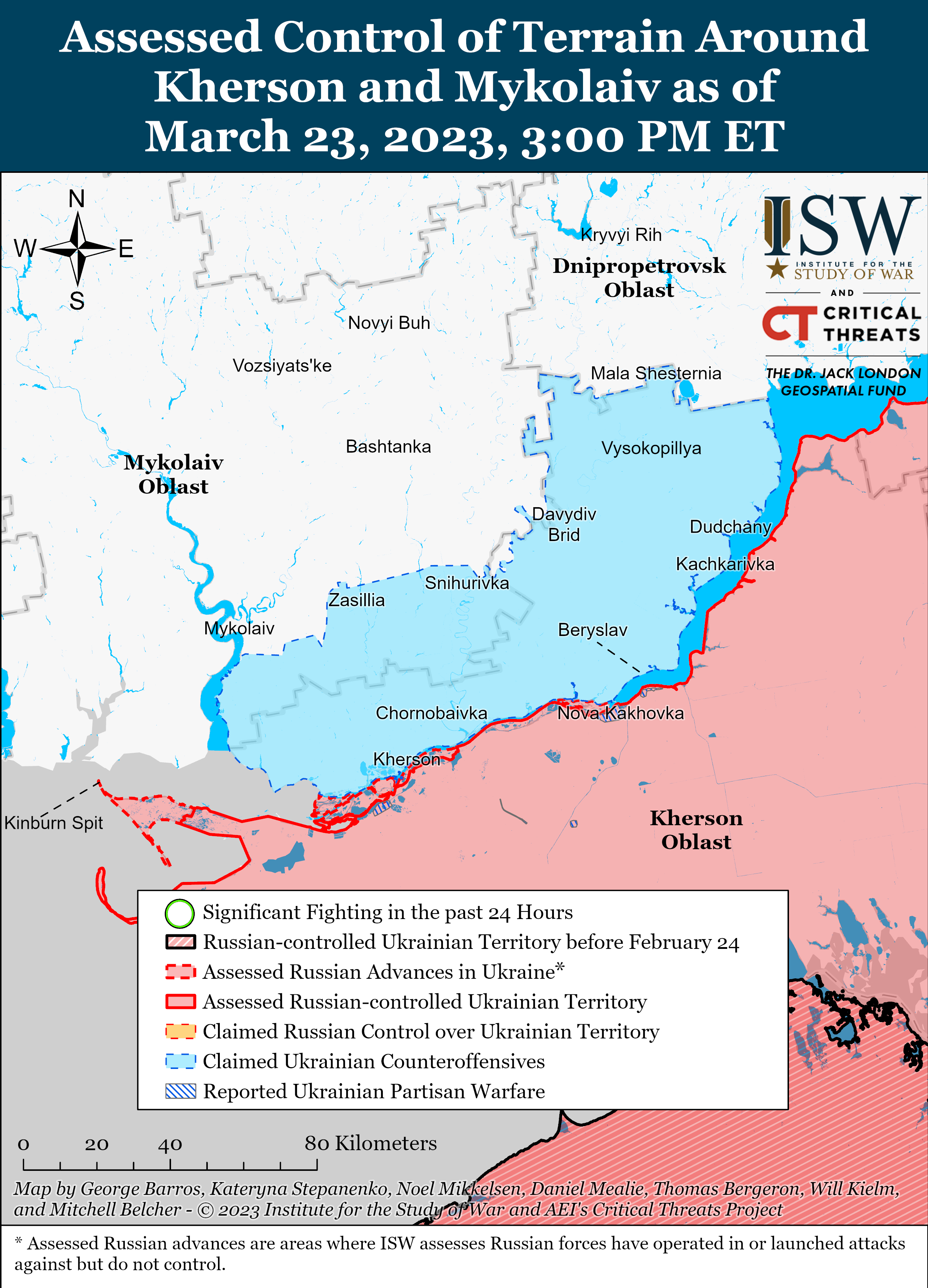 ЗСУ провели контрнаступну операцію в Запорізькій області: карти боїв ISW