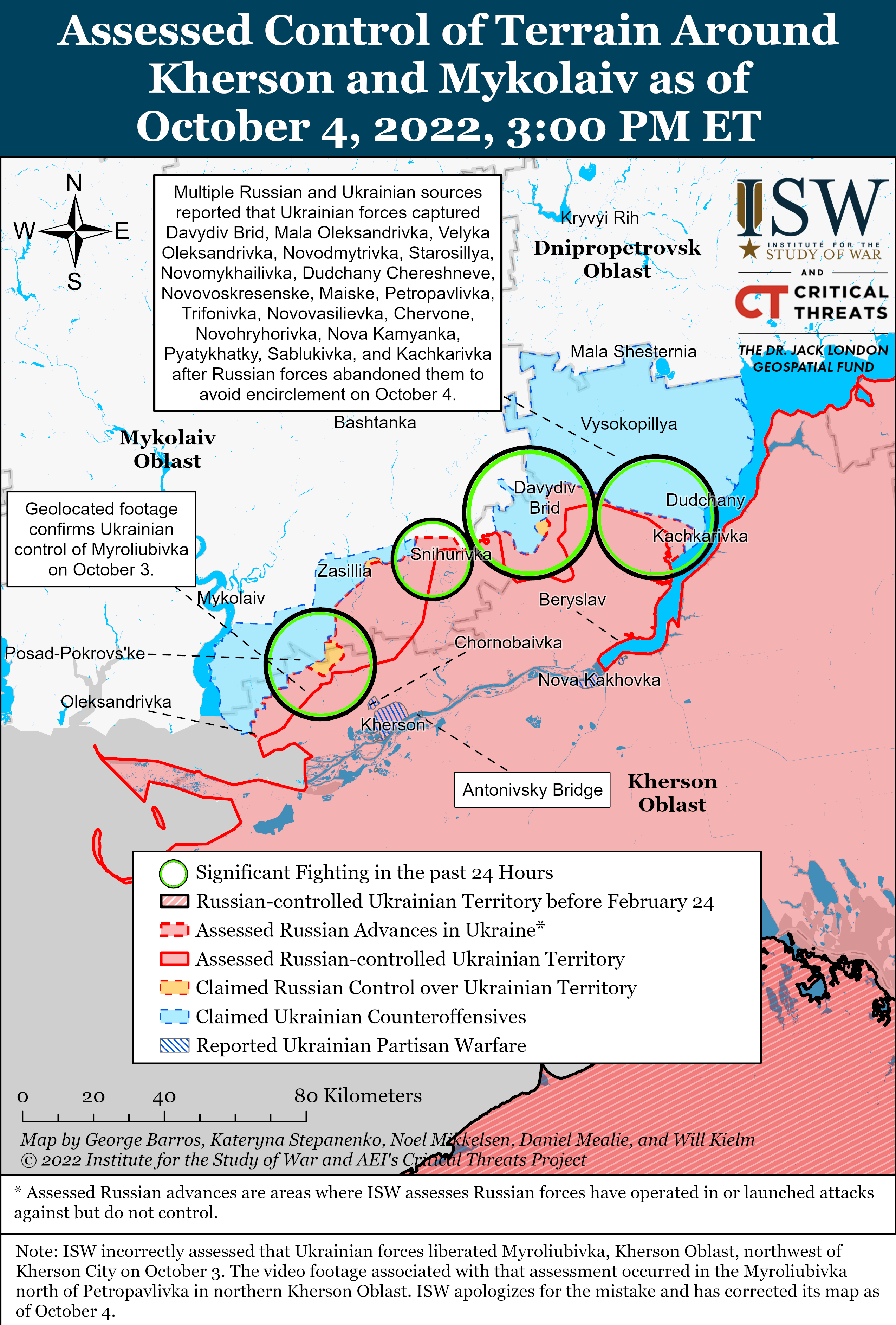 Россия стремительно теряет позиции на севере Херсонской области из-за скудного расположение сил.