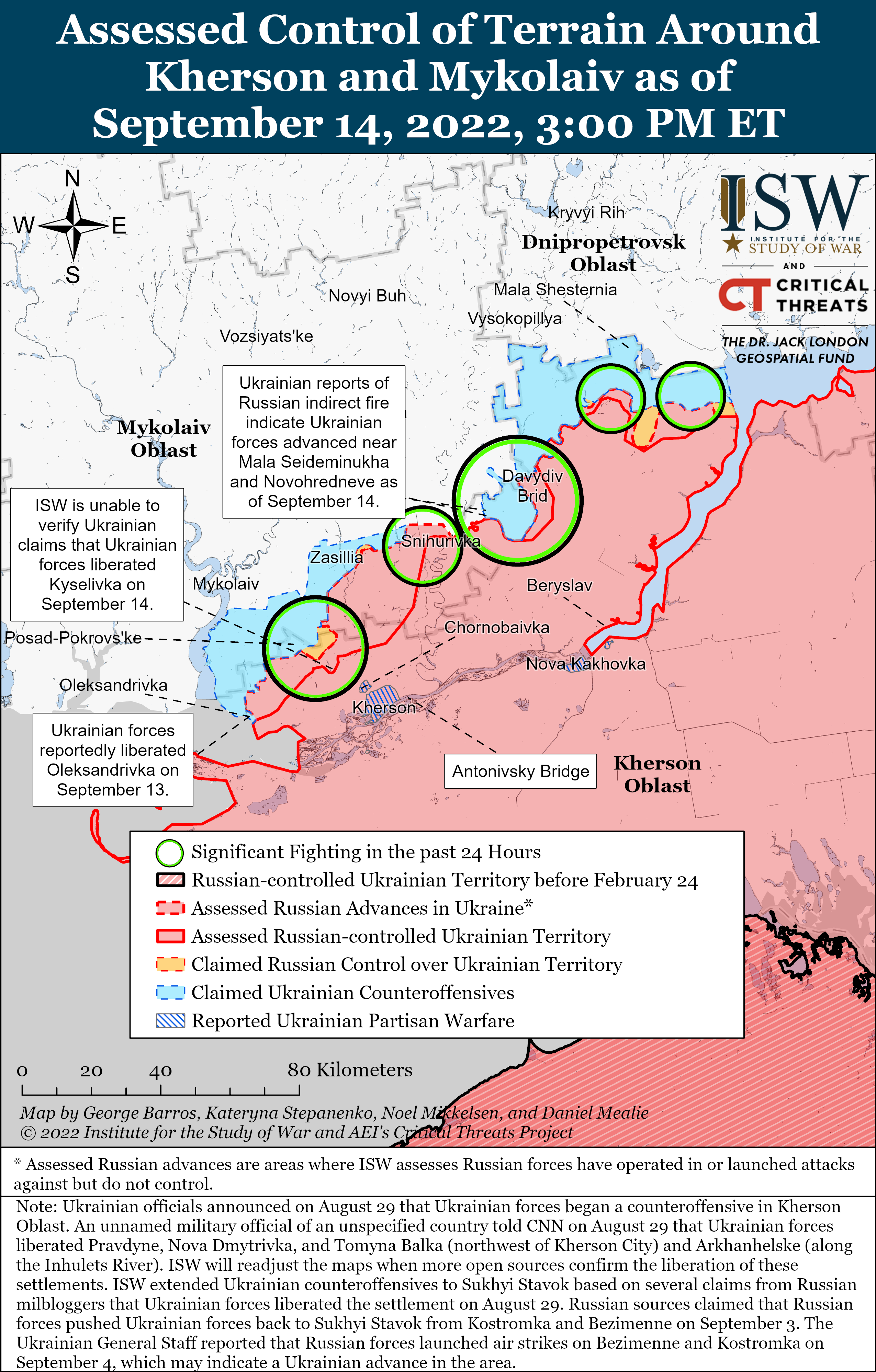 Росіяни хочуть «підтопити» ЗСУ на півдні, але тікають у Харківській області: карти боїв