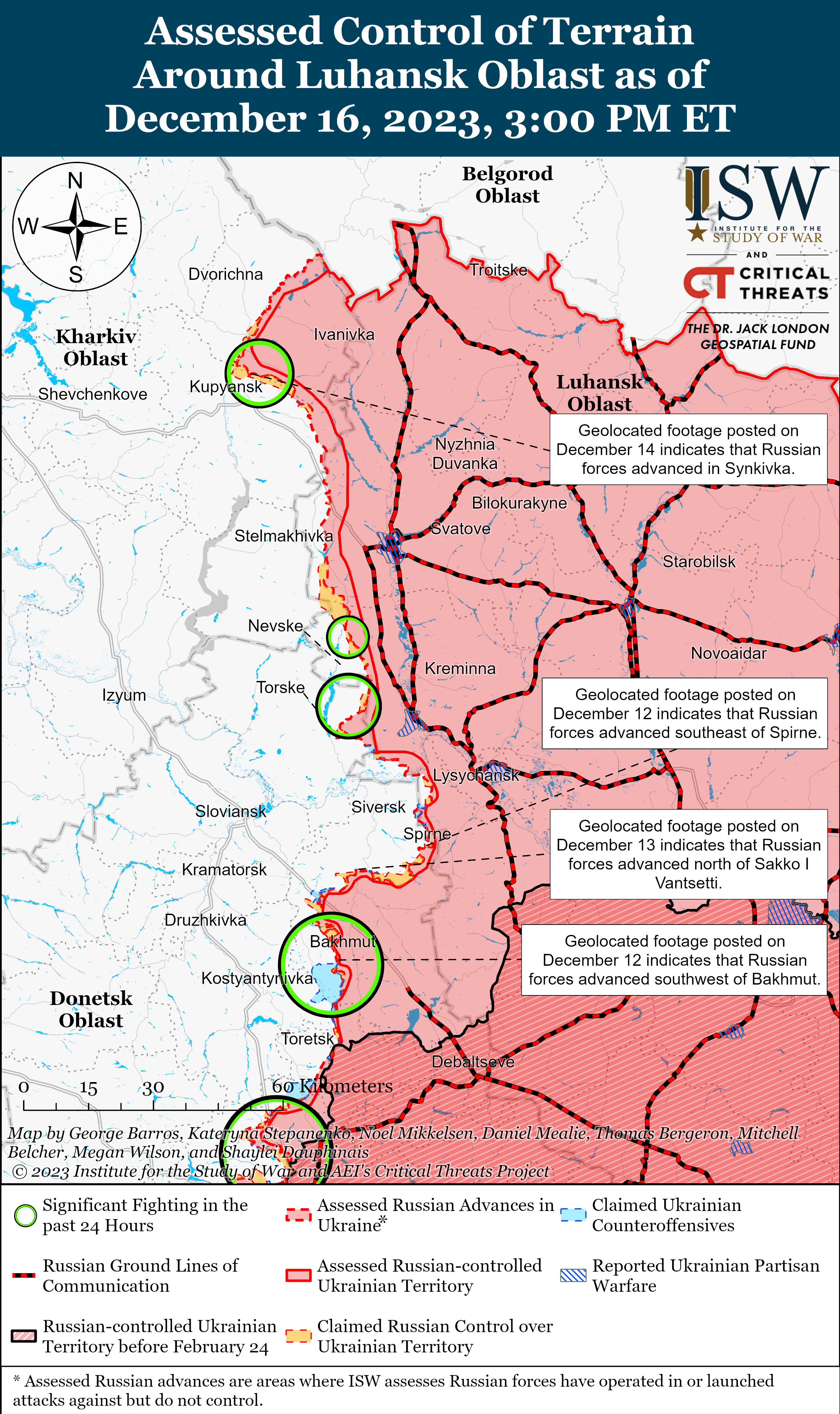 ВСУ пытаются продвинуться на левом берегу Херсонской области: карты боев ISW
