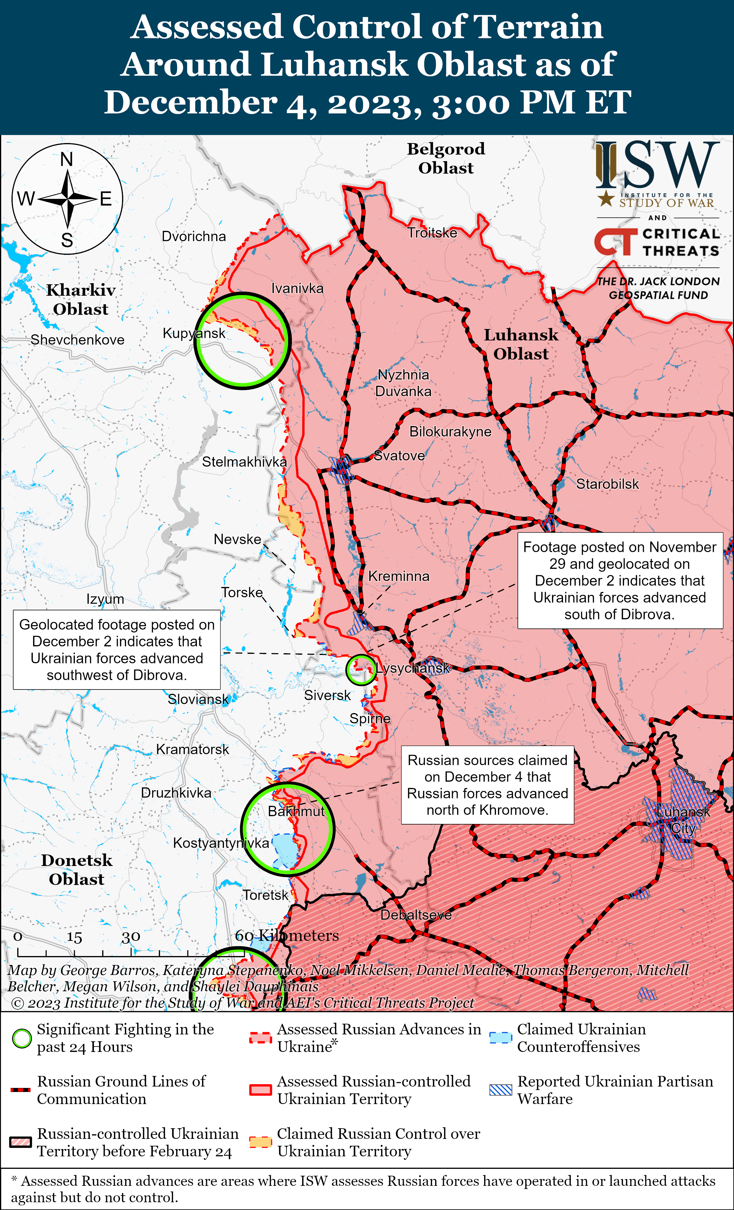 ВСУ контратаковали вблизи Авдеевки и восстановили утраченные позиции: карты боев ISW