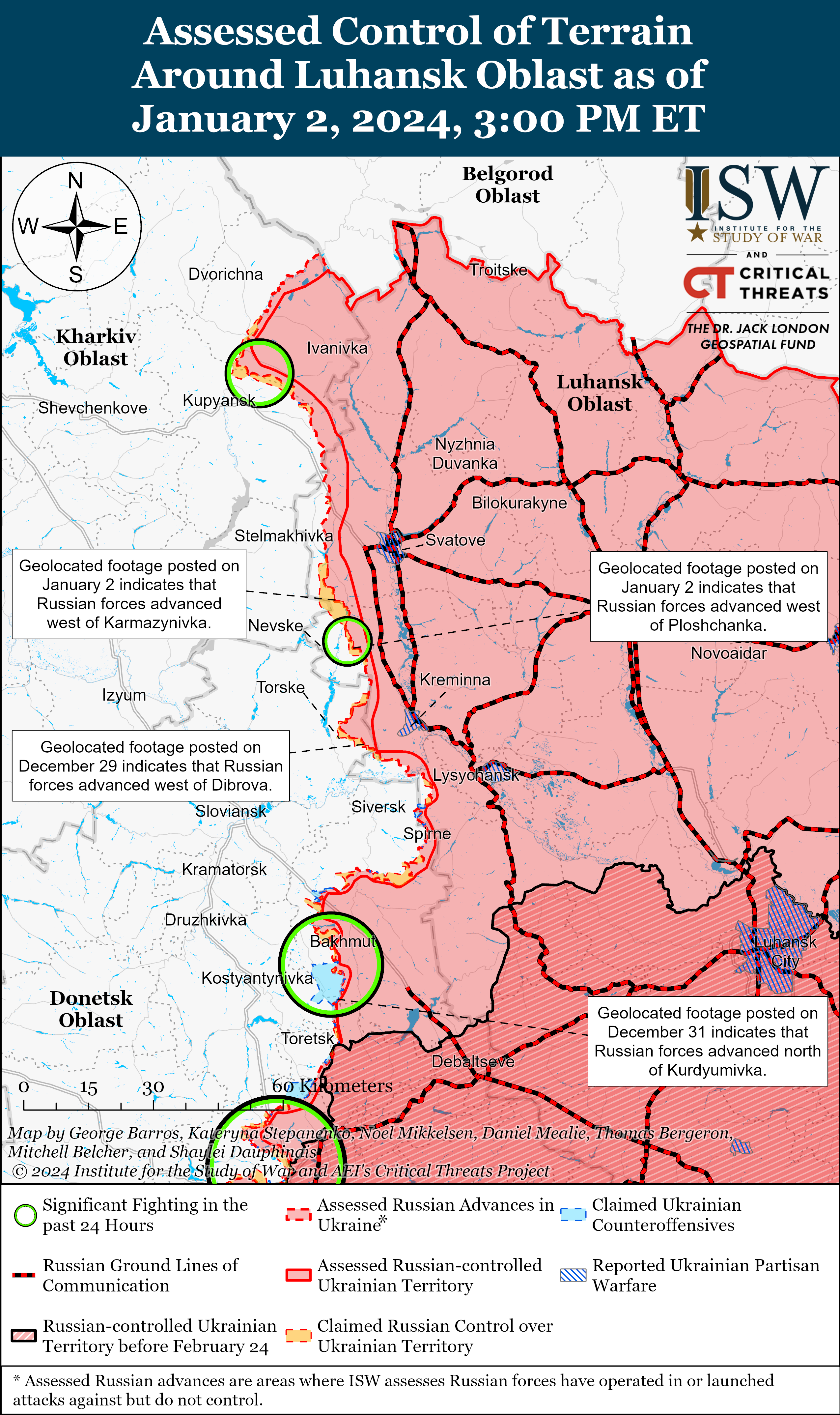 ВСУ отразили все атаки россиян на левом берегу Херсонской области: карты боев ISW