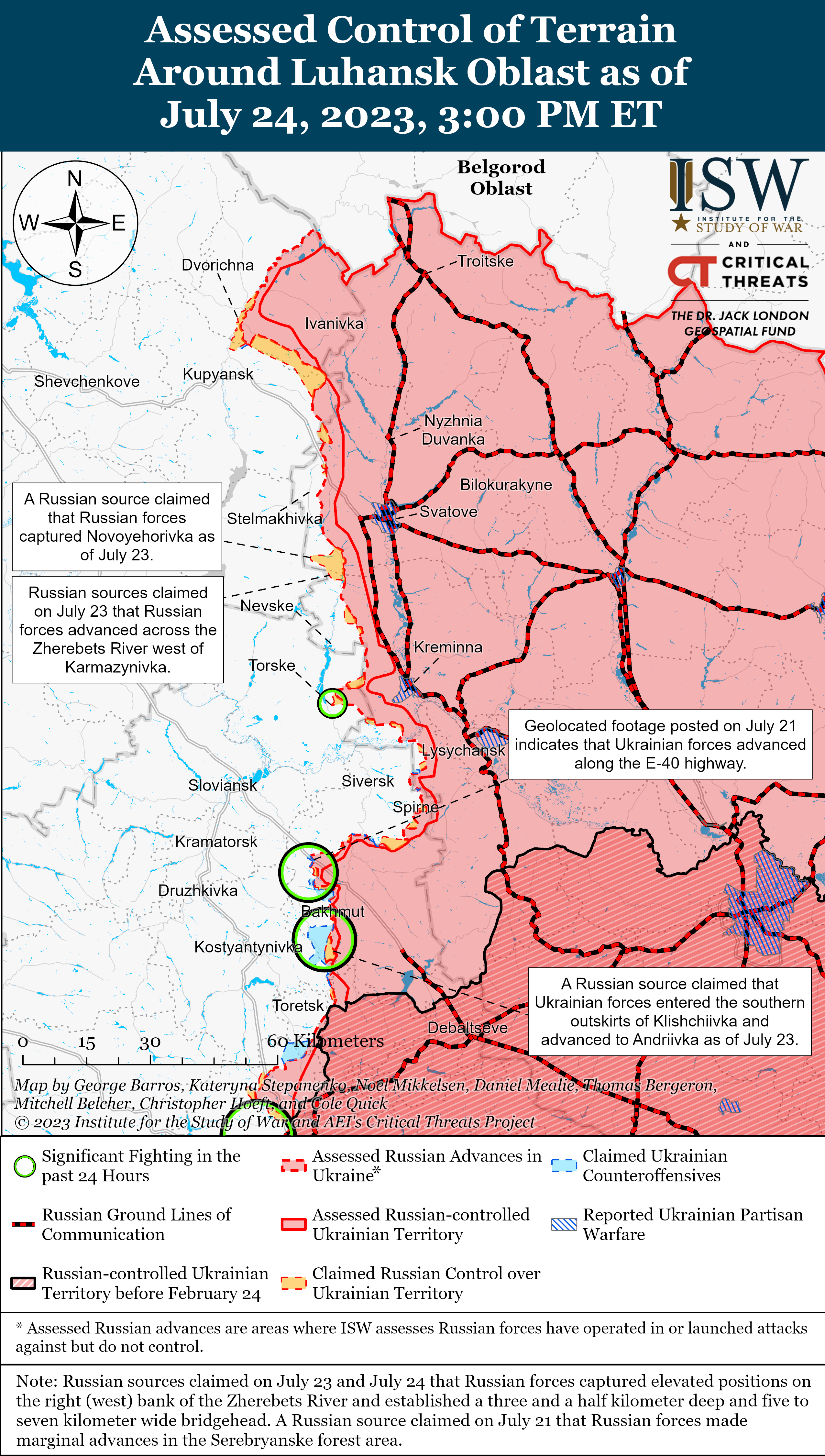 ВСУ добились успехов во время контрнаступления в Донецкой области: карты боев ISW