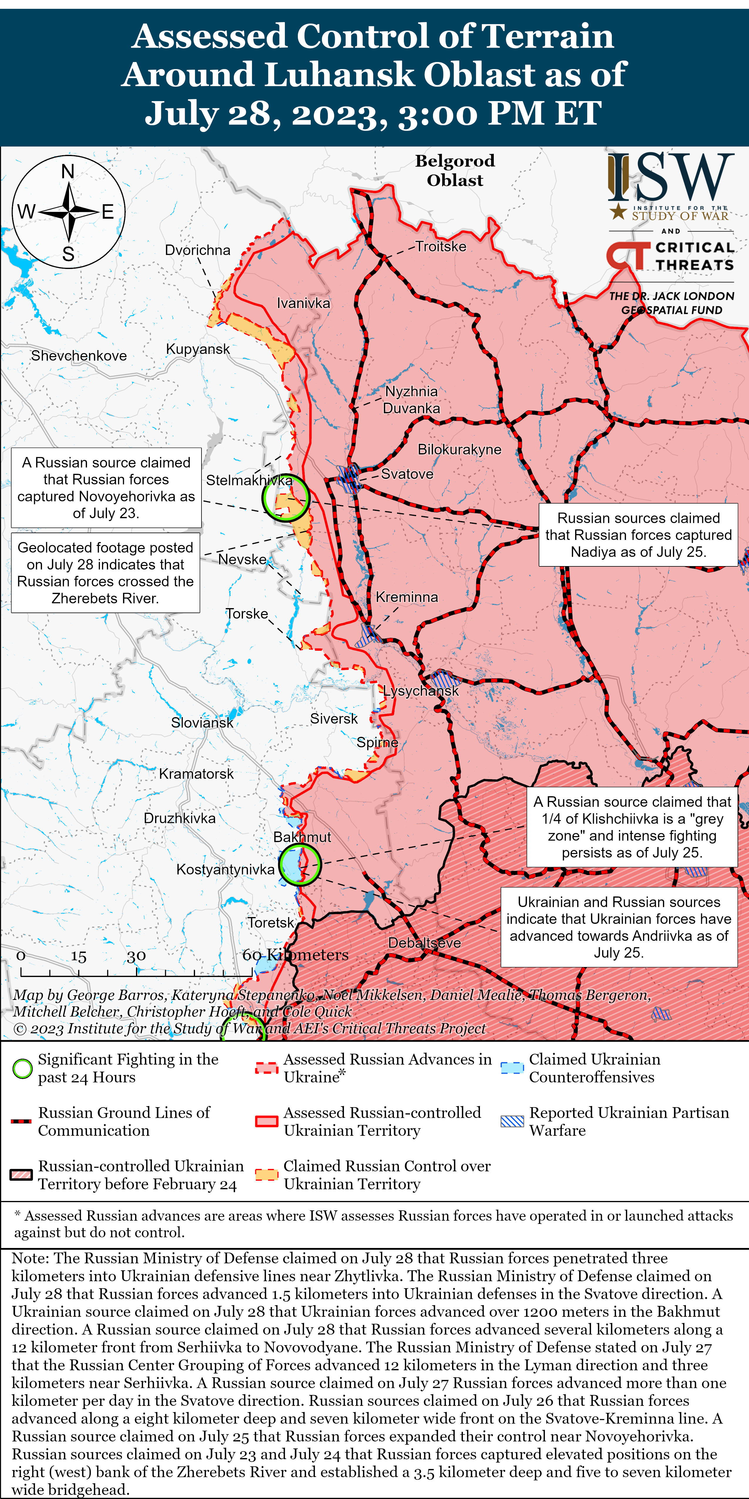 Украинские войска продвинулись на 12 км на Бердянском направлении: карты боев ISW