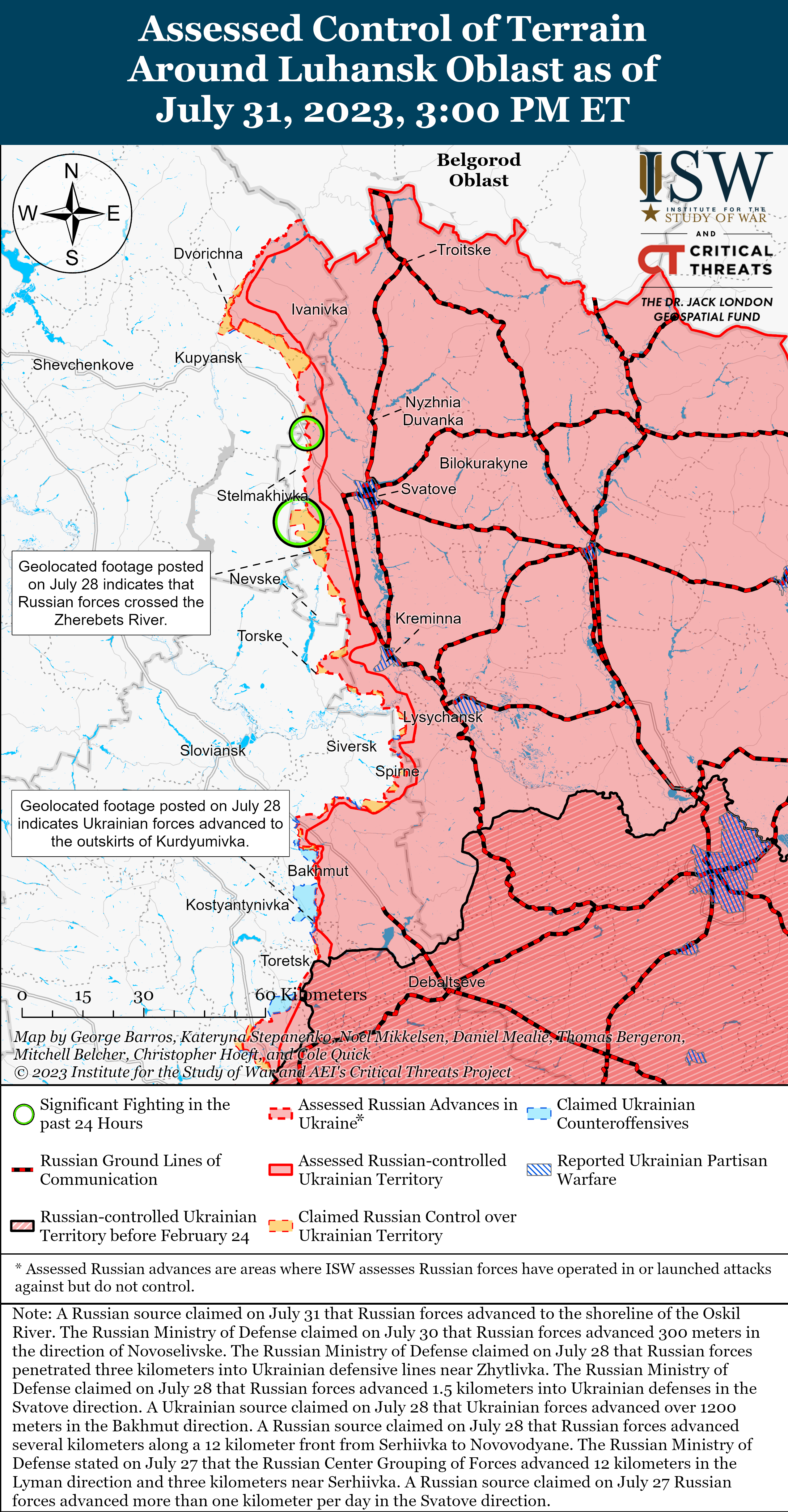 ВСУ добились успехов во время контрнаступления на юге: карты боев ISW