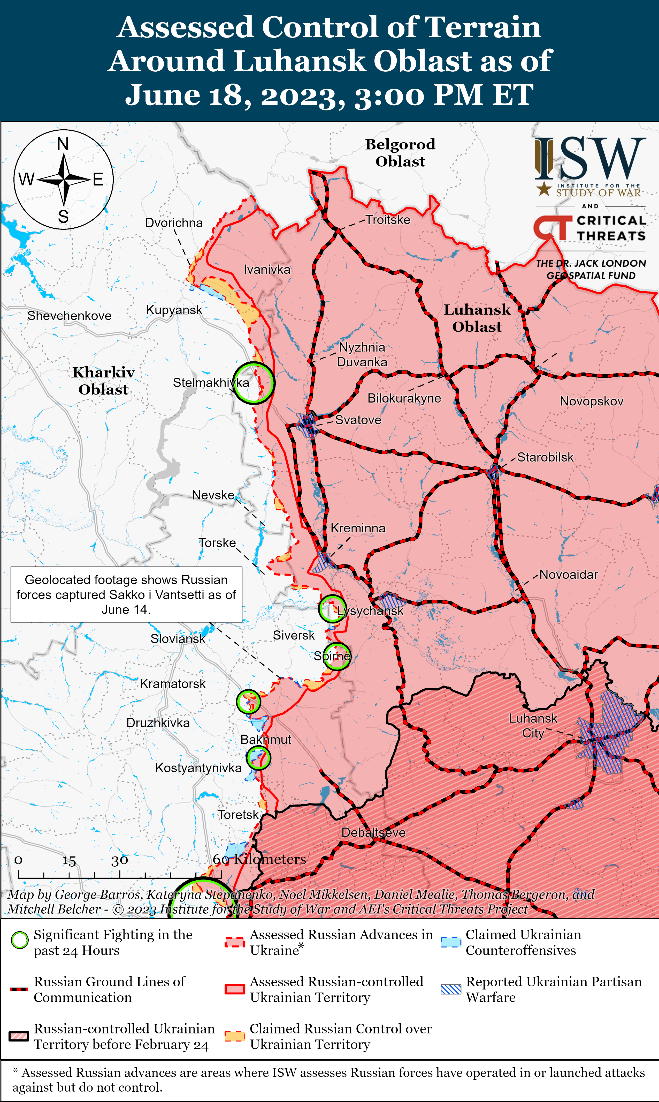 Украинские войска атакуют тыловые позиции россиян на юге: карты боев ISW