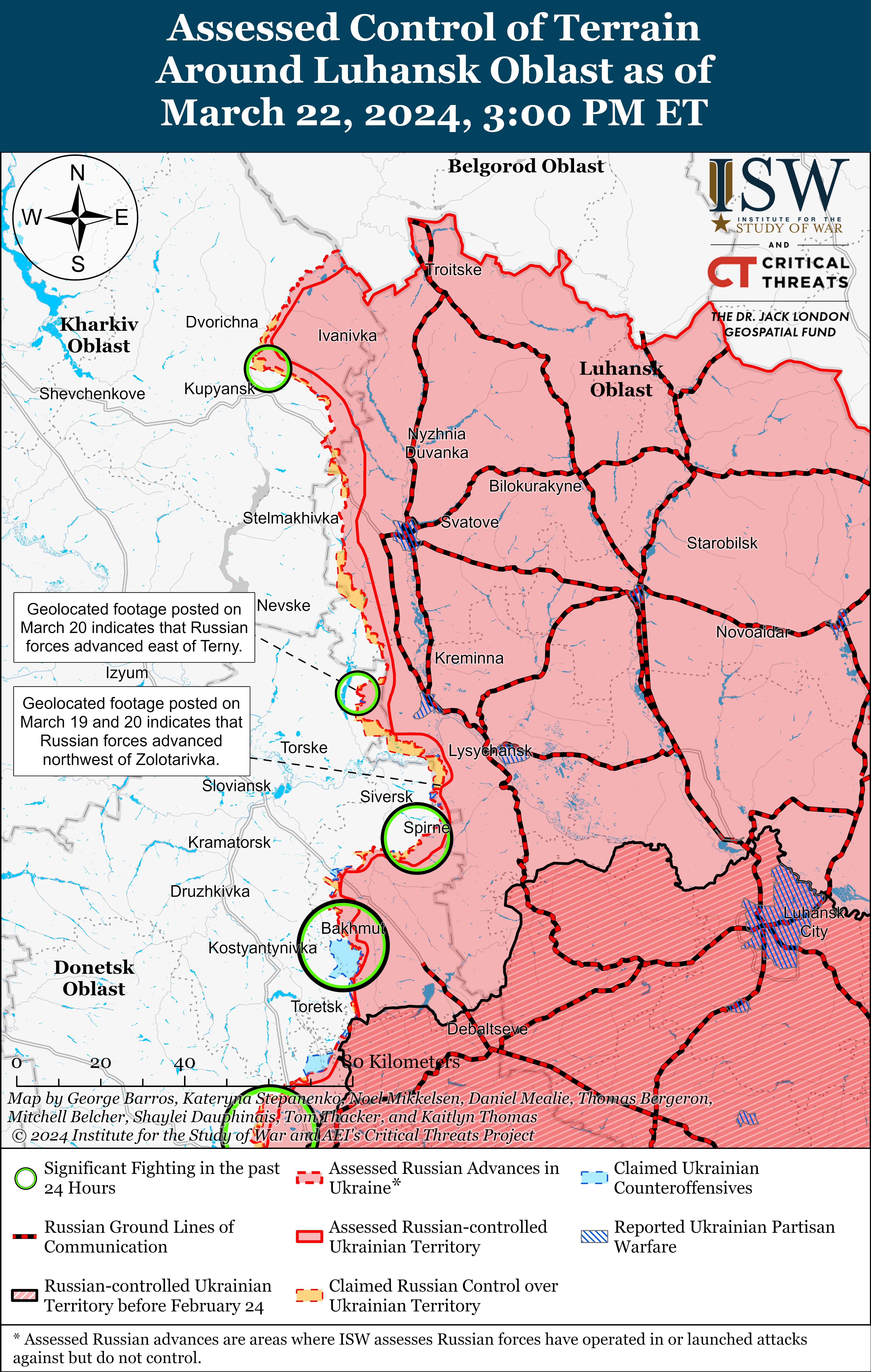 ЗСУ намагаються утримувати позиції в Херсонській області: карти ISW