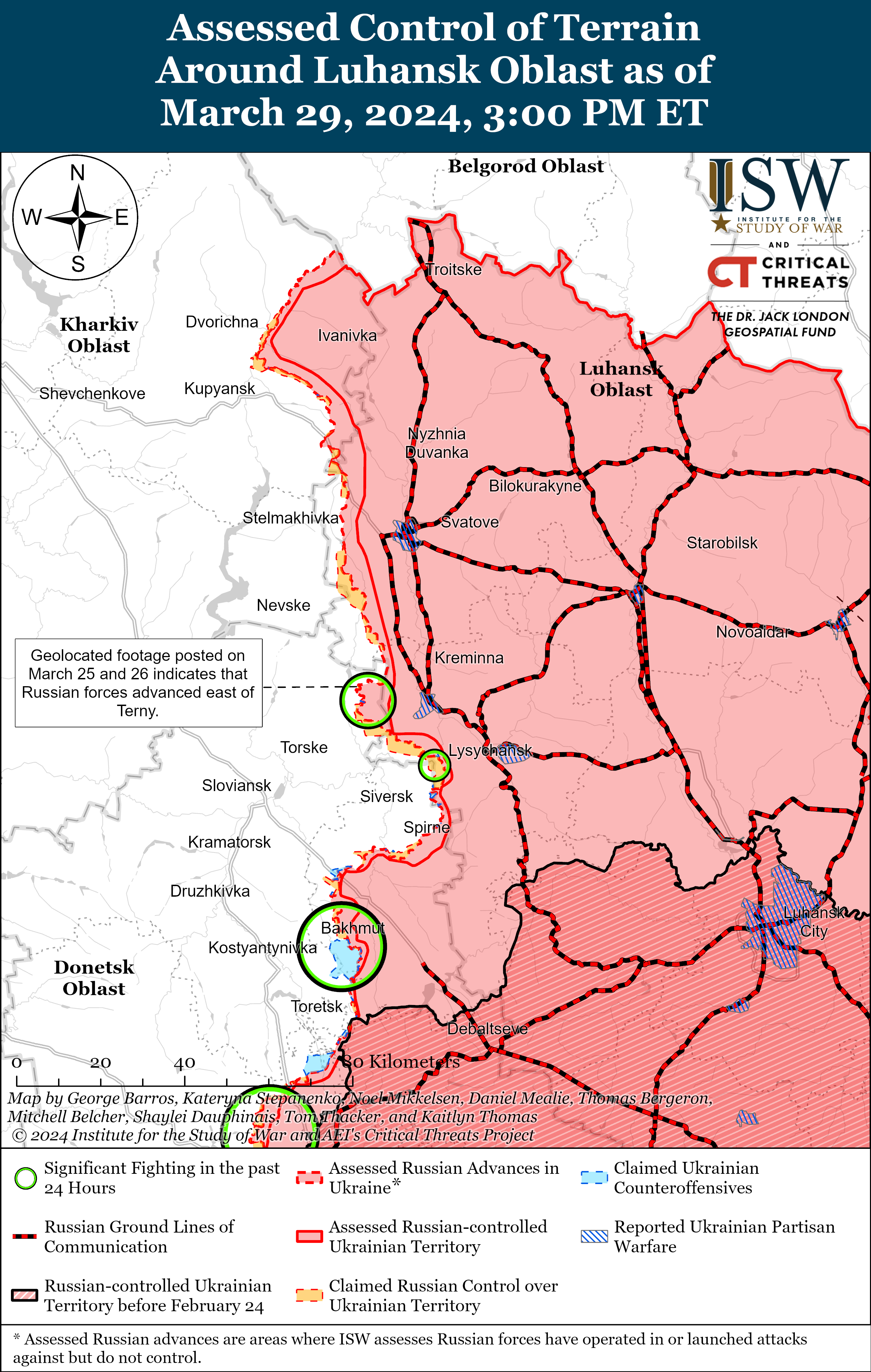 Росіяни намагаються просуватися на Куп'янському напрямку: карти ISW