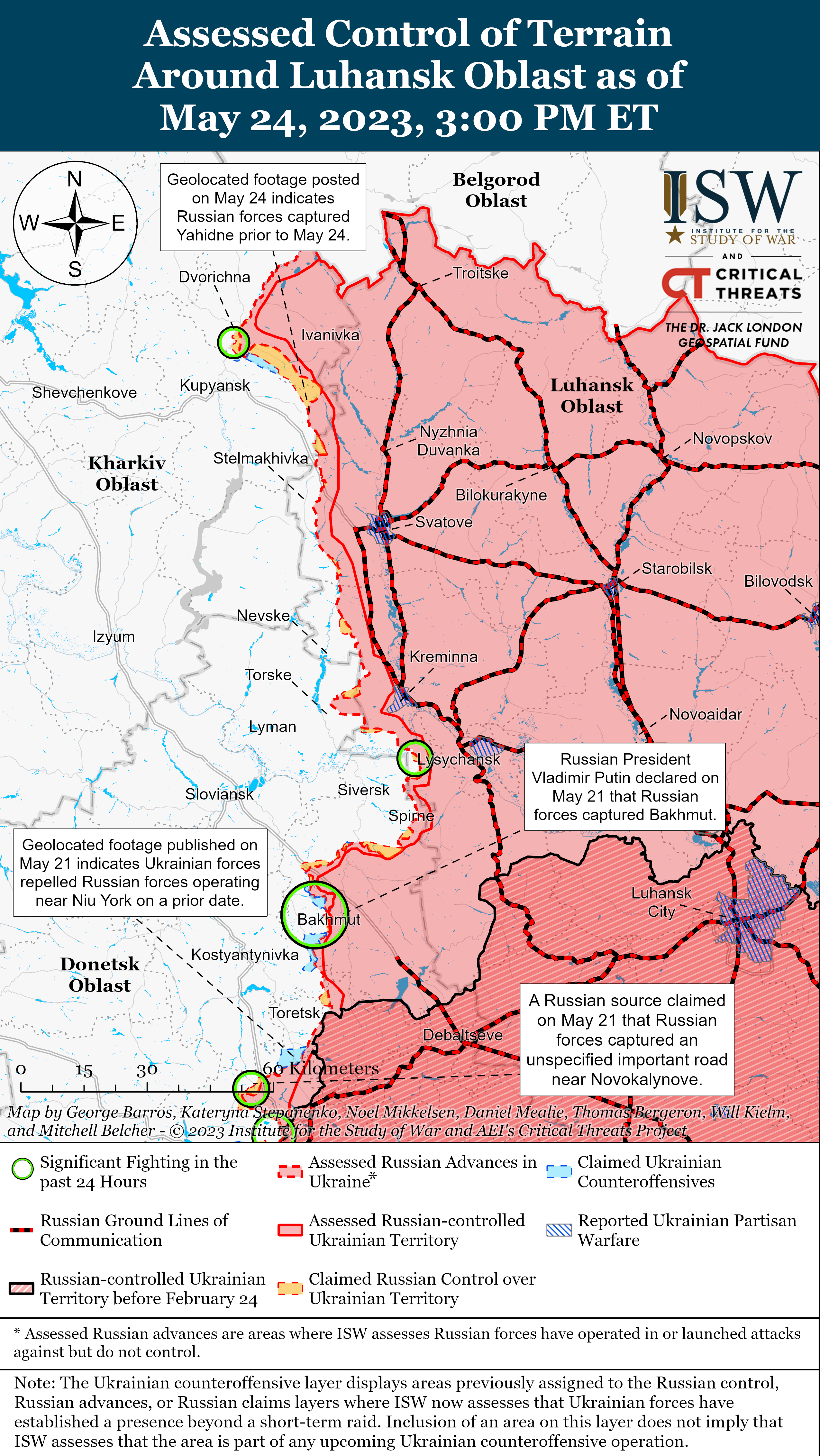Россия продолжает милитаризировать ЗАЭС: карты боев ISW