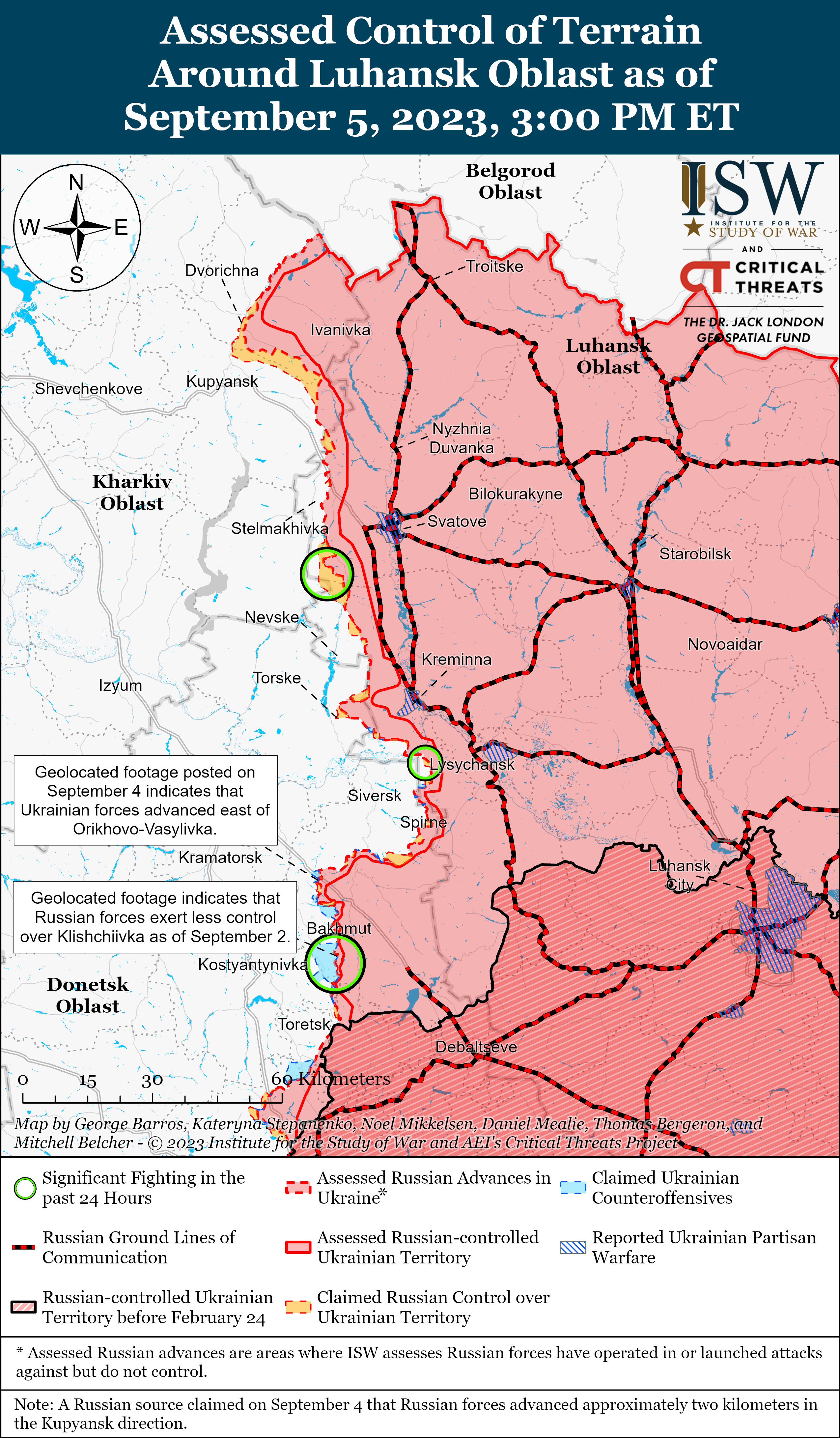 Украинские войска продвинулись на нескольких направлениях: карты боев ISW