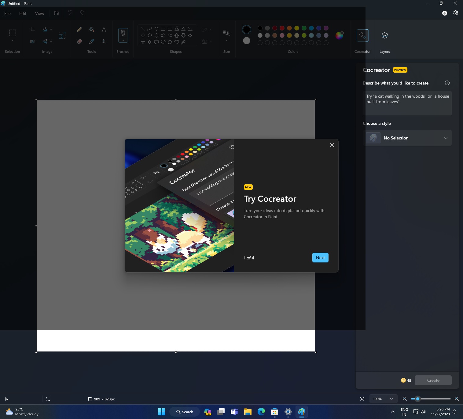 Microsoft додала у Paint можливість малювати картинки за текстовим описом