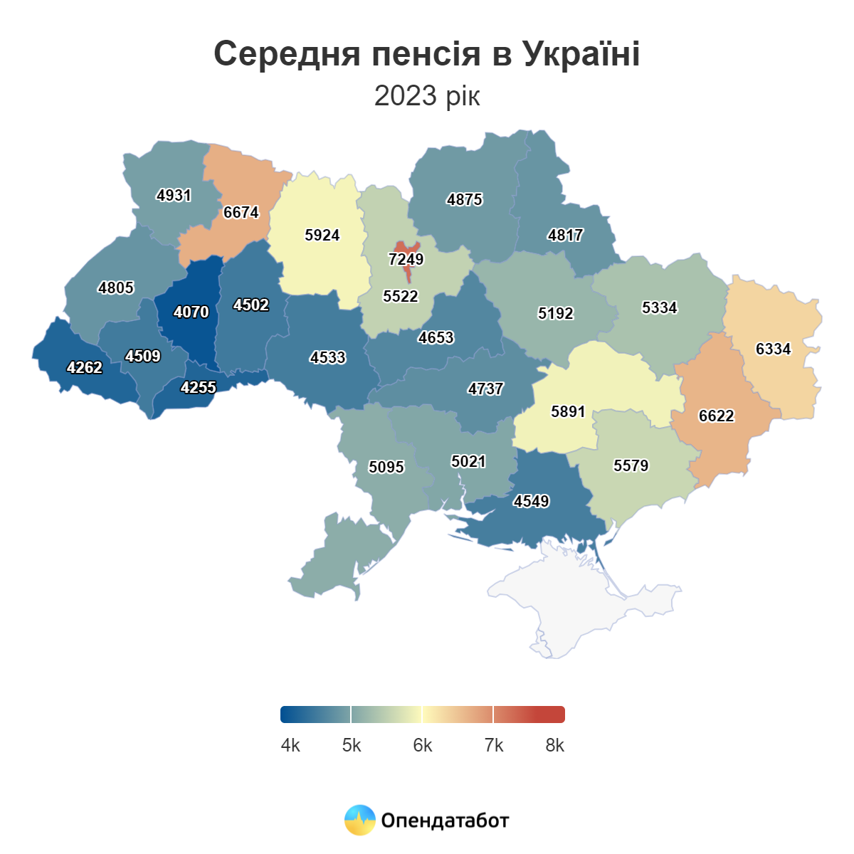 Стало відомо, де по Україні виплачують найвищі та найнижчі пенсії: інфографіка