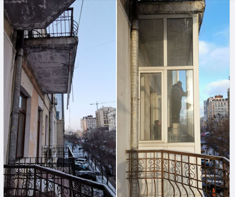 У Києві прибирають &quot;цар-балкони&quot;: стартував процес реконструкції балконів історичних будинків