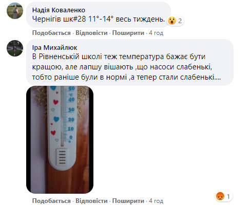 В Україні школярі сидять у холодних класах при +7... +12: батьки б'ють на сполох