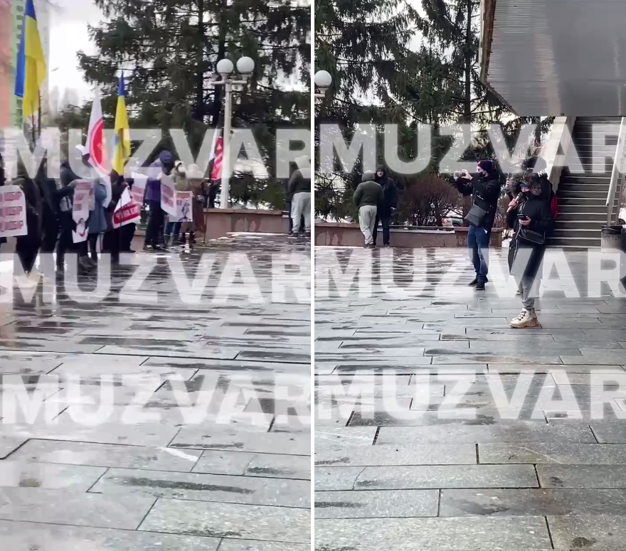 Против Alina Pash устроили пикет перед финалом Нацотбора на Евровидение 2022 (видео)