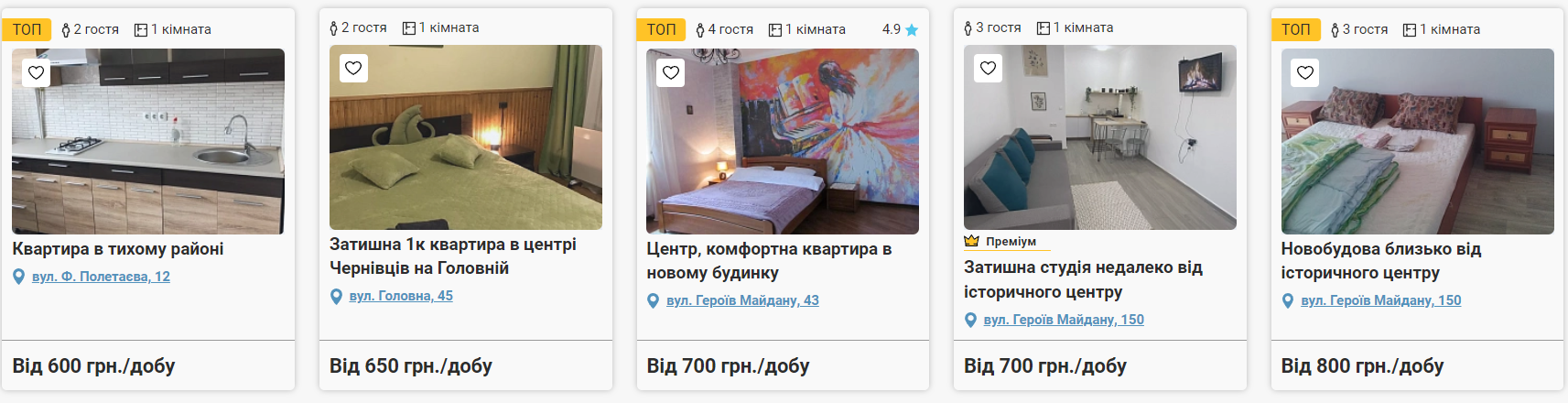 Мало вільних квартир. Скільки коштує житло у Чернівцях на вікенд