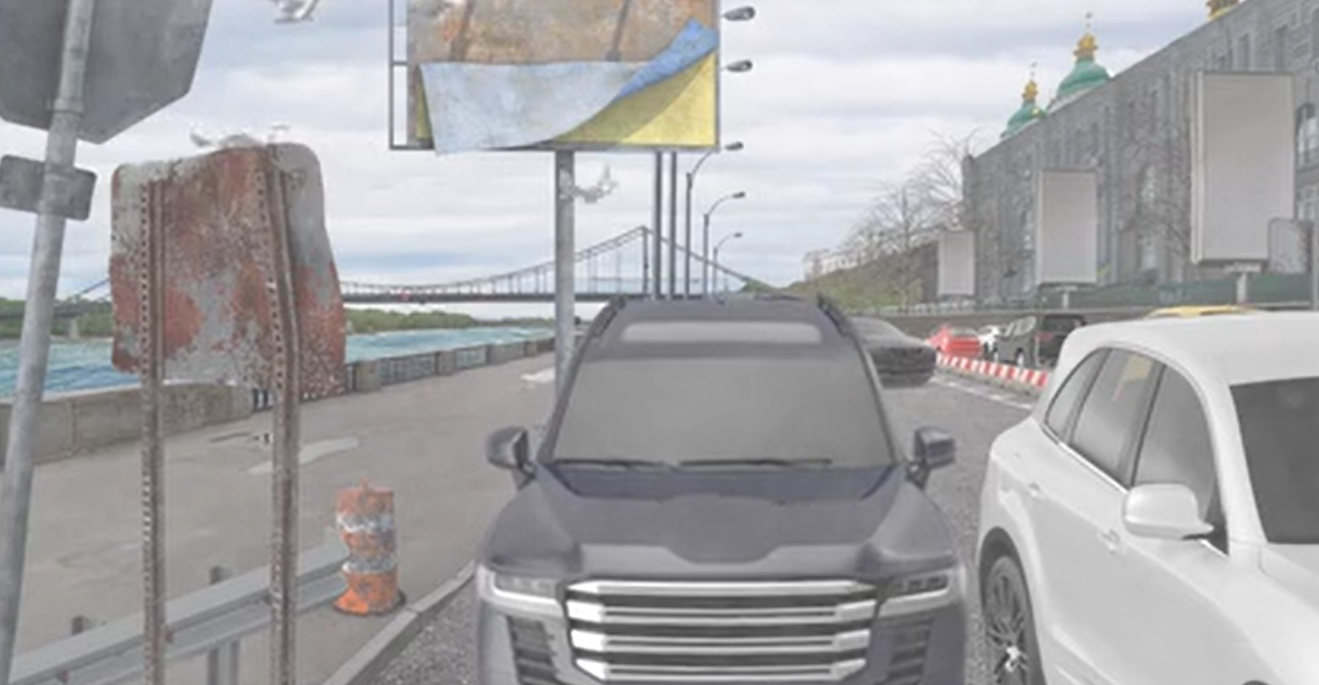 Вот как выглядел бы Киев без авто и билбордов на набережной Днепра (фото и видео)