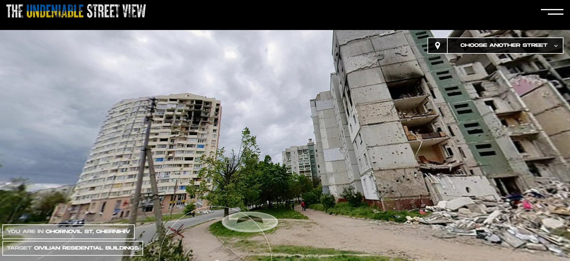 Появился сайт для виртуальных прогулок по городам Украины, пострадавшим от российских атак