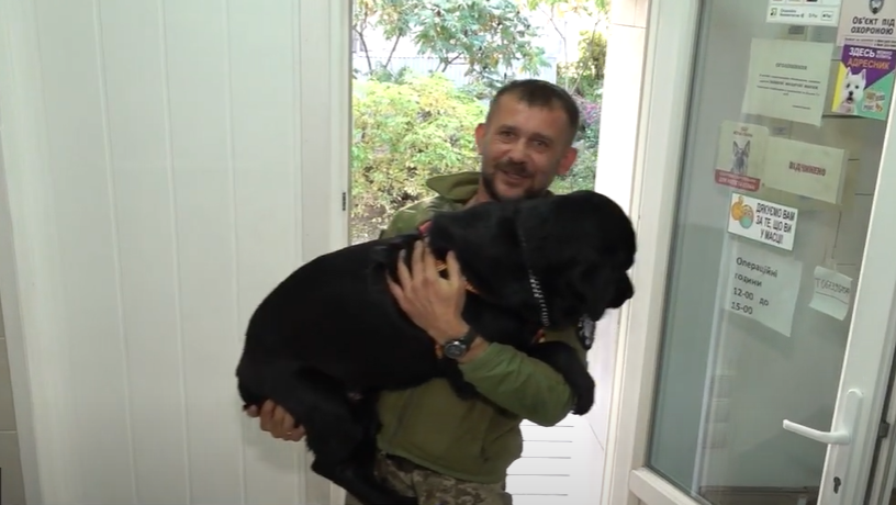 У Черкасах прооперували поранену собаку Єву, яку боєць ЗСУ 12 годин віз із Лимана