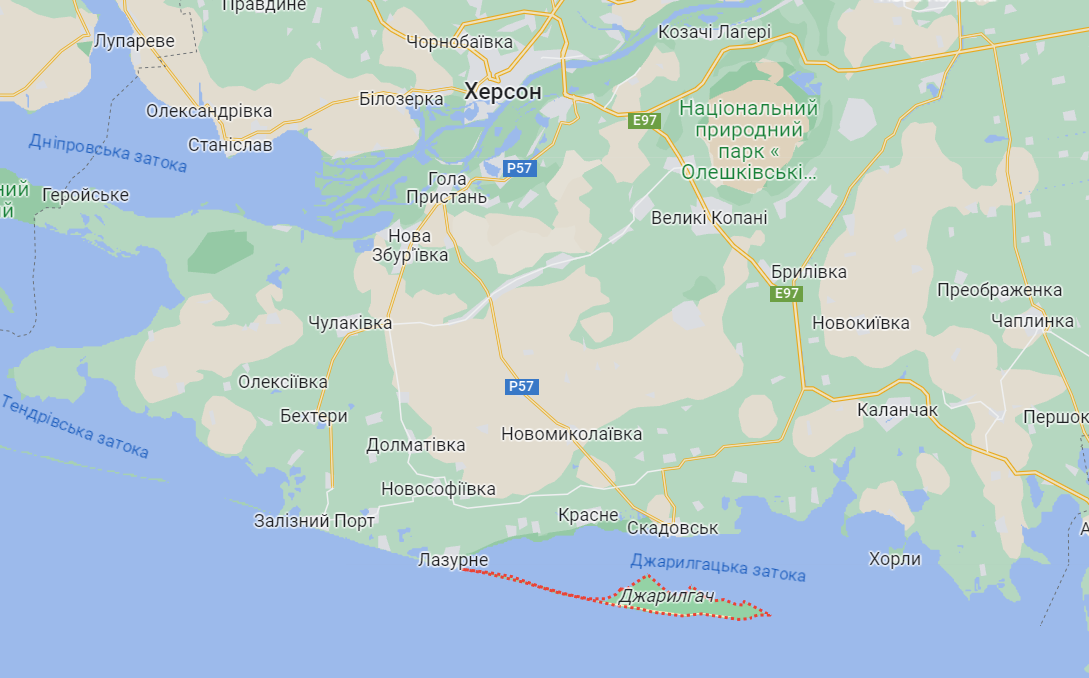 Росіяни з'єднали Джарилгач з окупованою частиною Херсонської області, - Генштаб