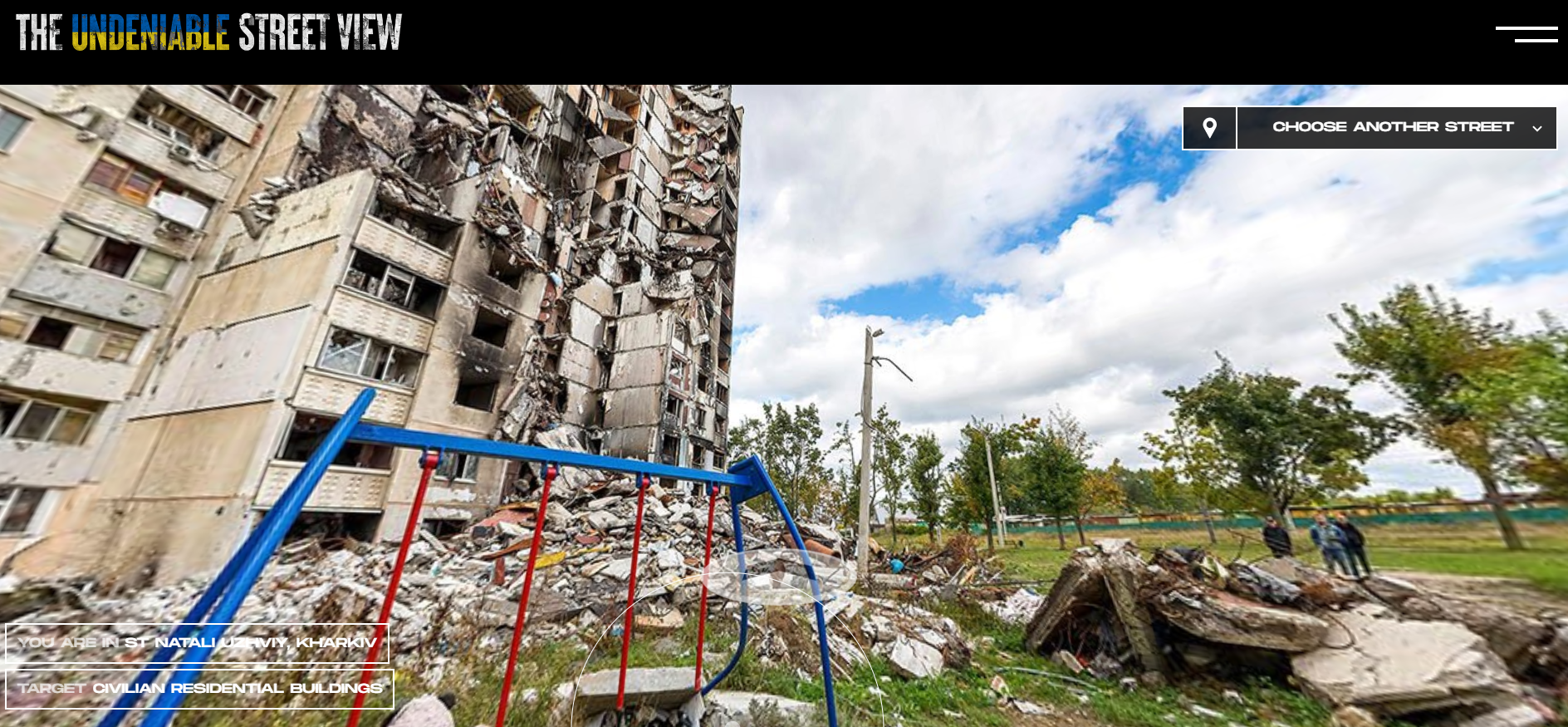 Появился сайт для виртуальных прогулок по городам Украины, пострадавшим от российских атак