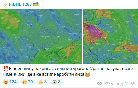 Мощный &quot;немецкий&quot; ураган разбушевался под Ровно: видео и фото стихии