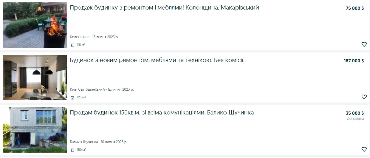 200 тисяч з ремонтом. Скільки коштують приватні будинки під Києвом влітку