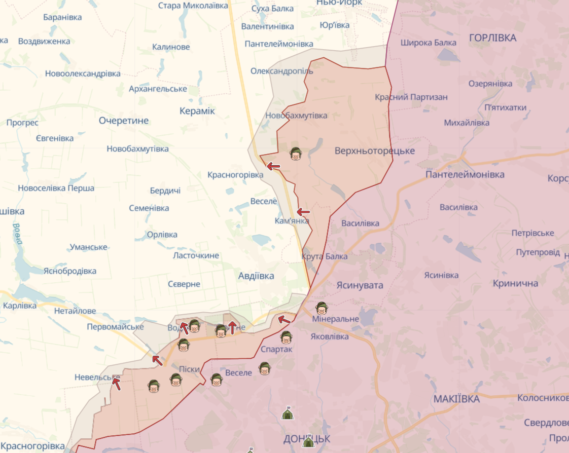 Окупанти підтягують резерви для штурмів у районі Авдіївки та Бахмута, - DeepState