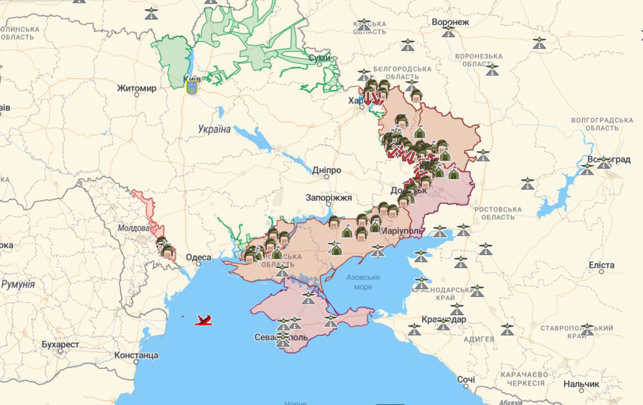 Ситуация на фронте в Украине: актуальная карта сегодня